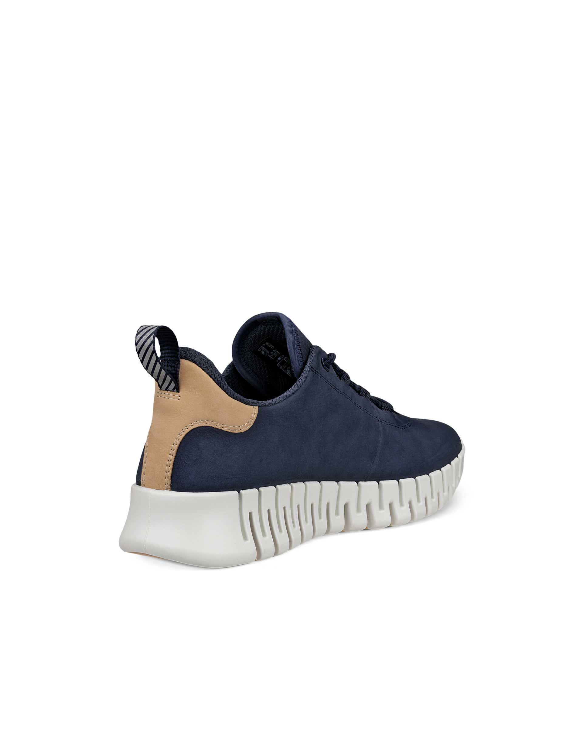 ECCO® GRUUV dames nubuck sneaker - Blauw - Back