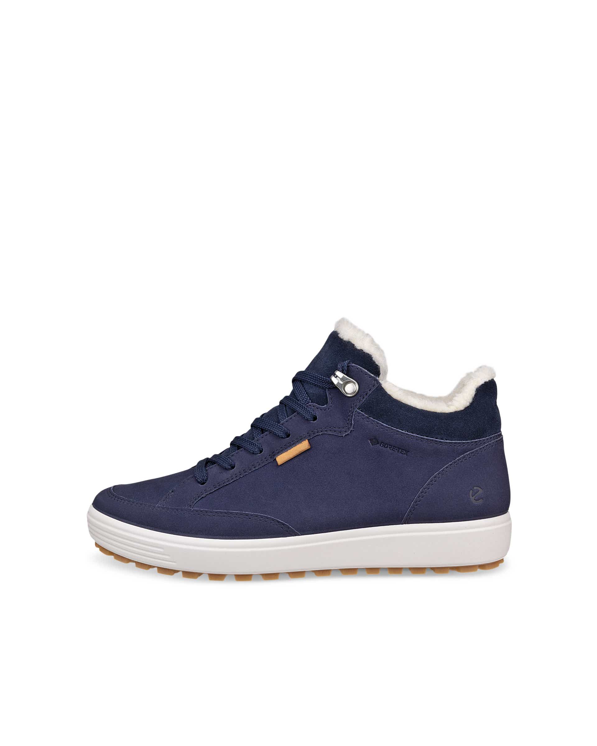 Women's ECCO® SOFT 7 TRED Nubuck Gore-Tex Mid-Cut Boot - Blue - Outside