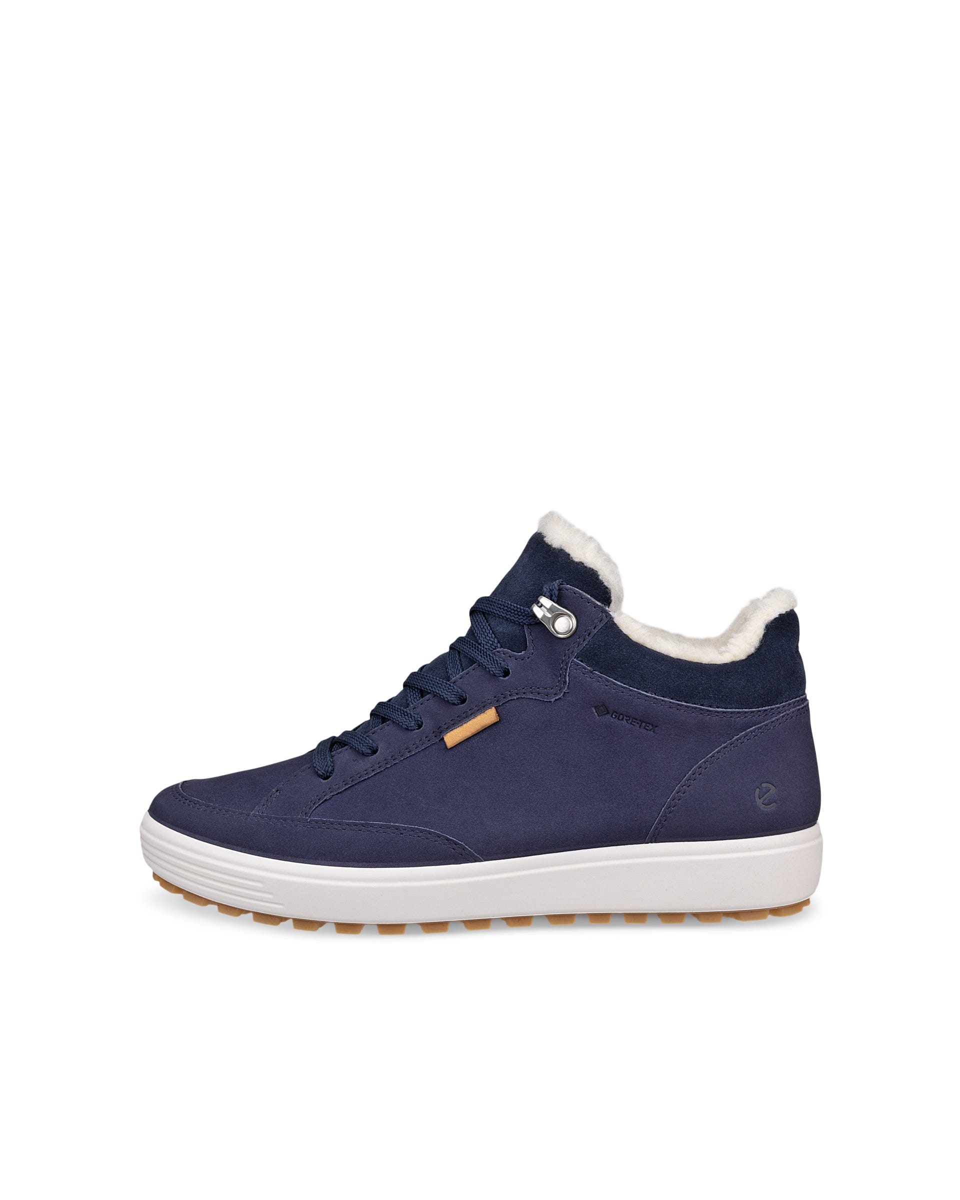 Women's ECCO® Soft 7 TRED Nubuck Gore-Tex Mid-Cut Boot - Blue - Outside