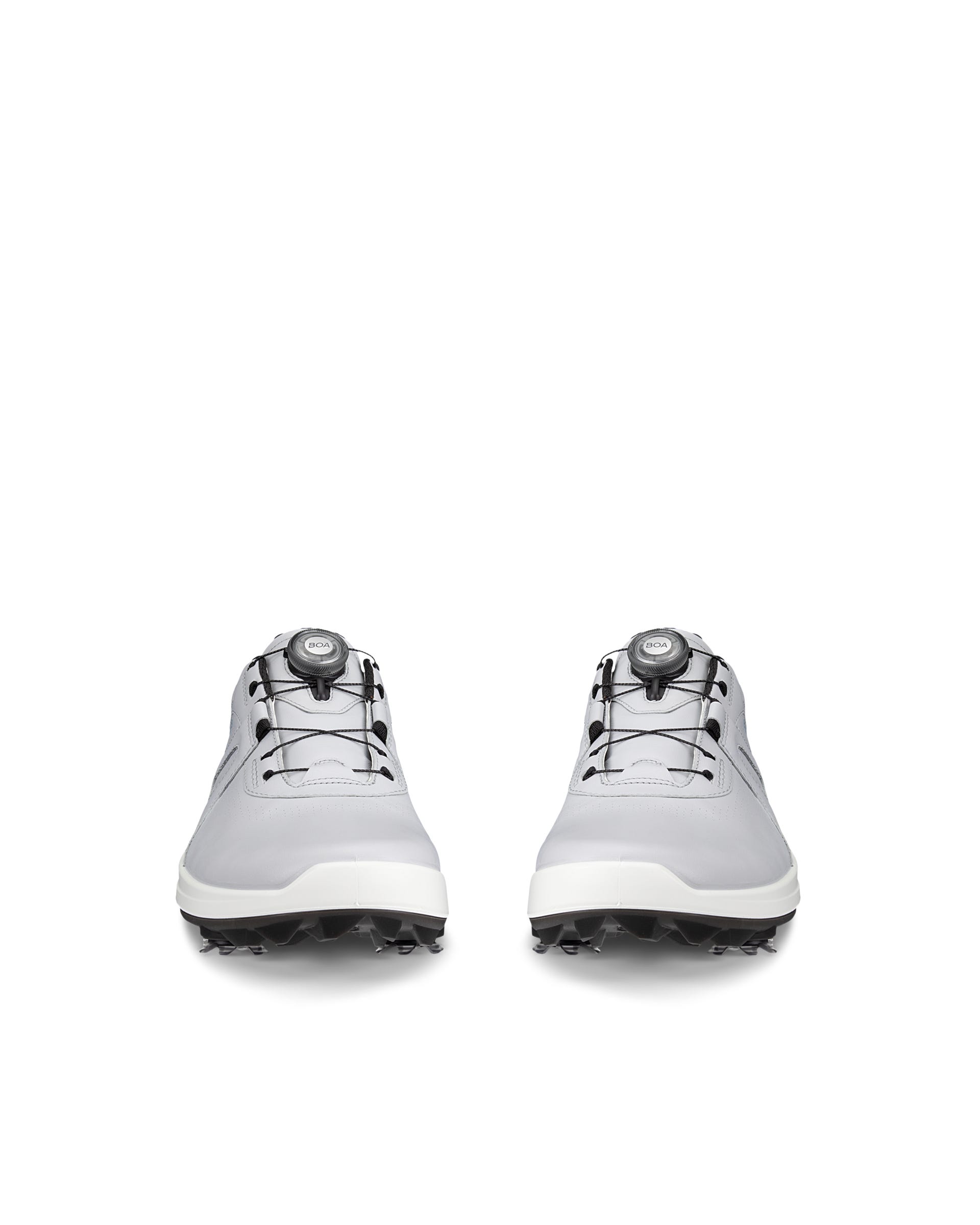 Men's ECCO® Golf Biom G5 BOA Leather Cleated Waterproof Golf Shoe - Gray - Outside