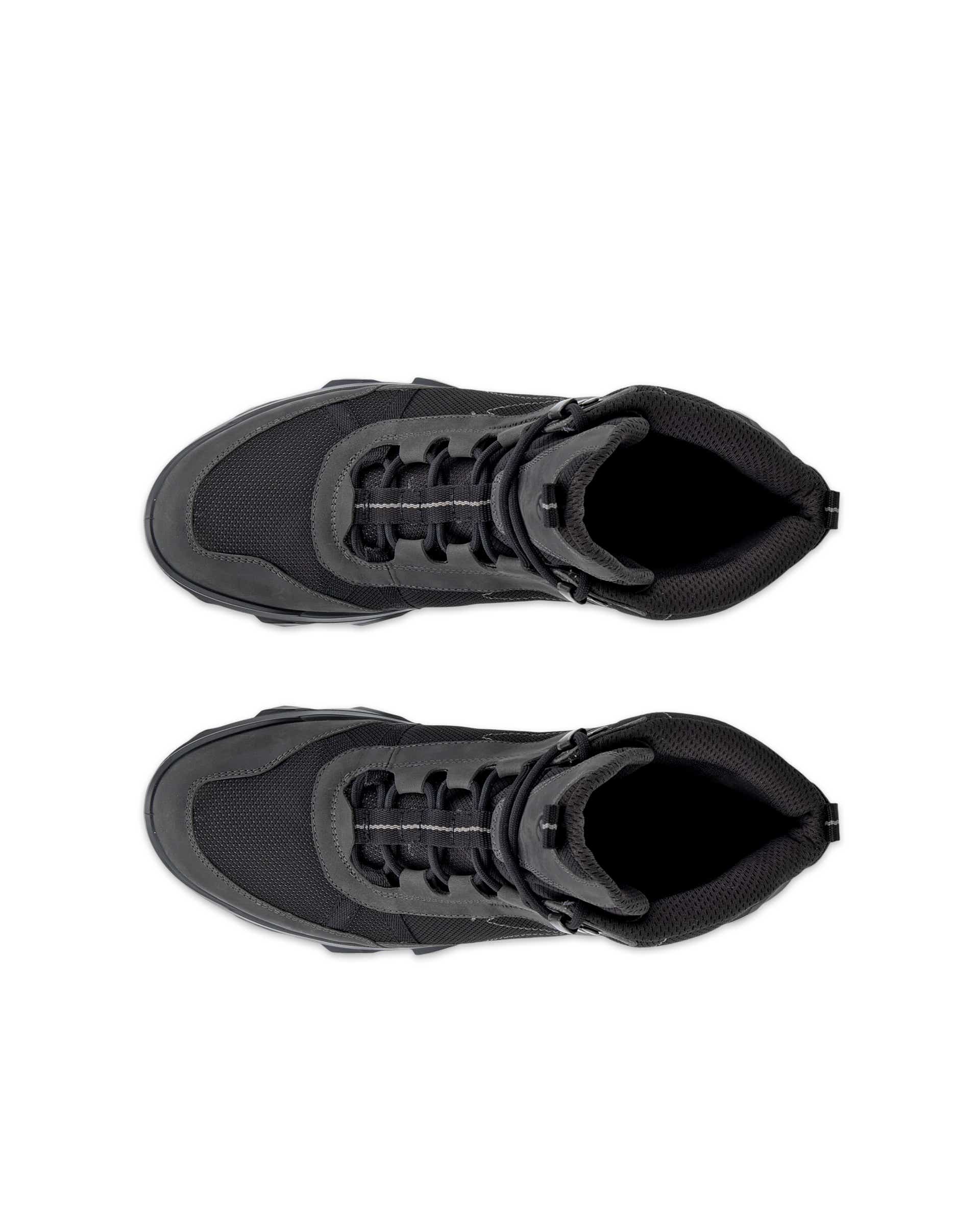 Men's ECCO® MX Nubuck Waterproof Mid-Cut Outdoor Boot - Grey - Top left pair