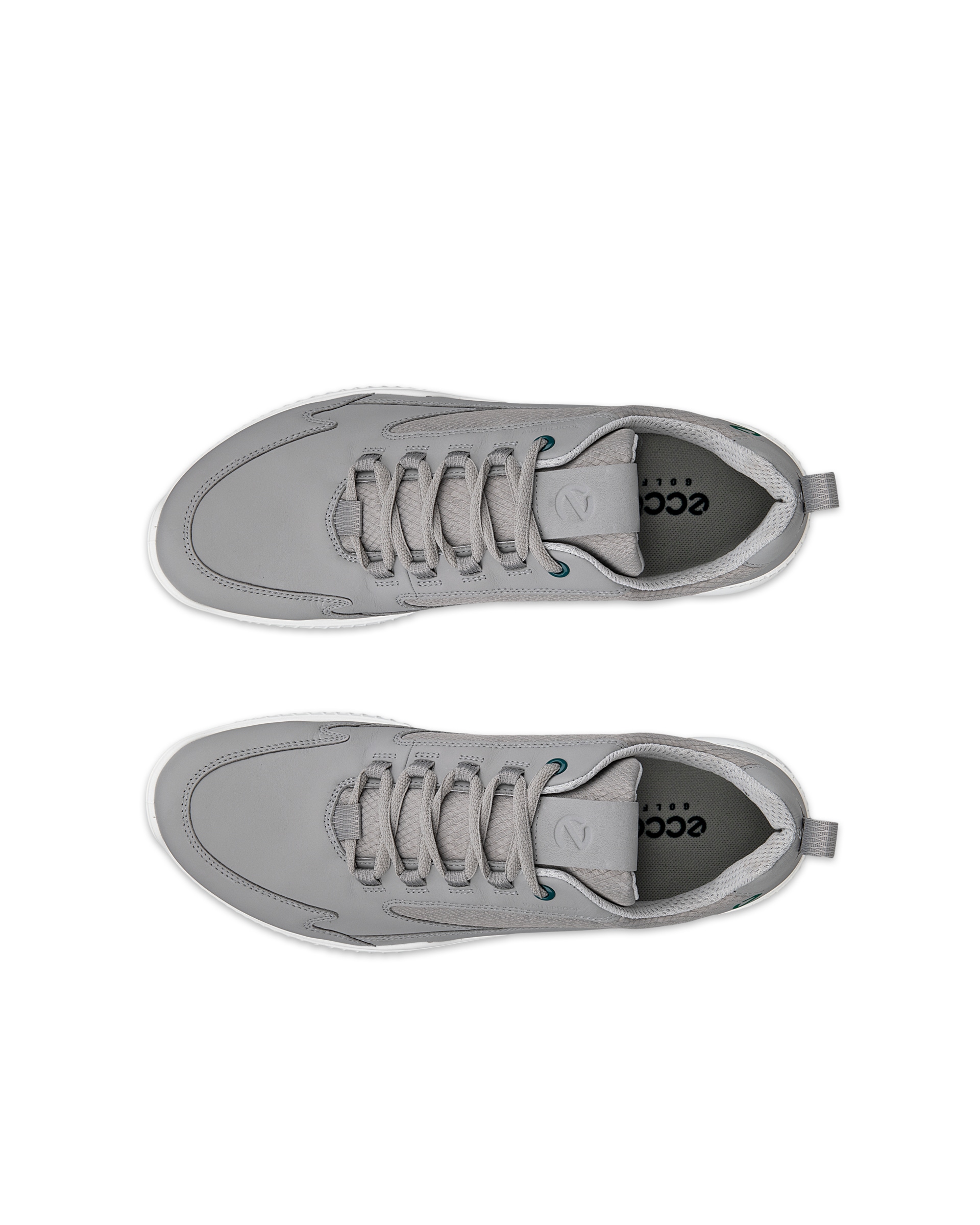 Men's ECCO® Golf S-Hybrid Leather Waterproof Golf Shoe - Grey - Top left pair