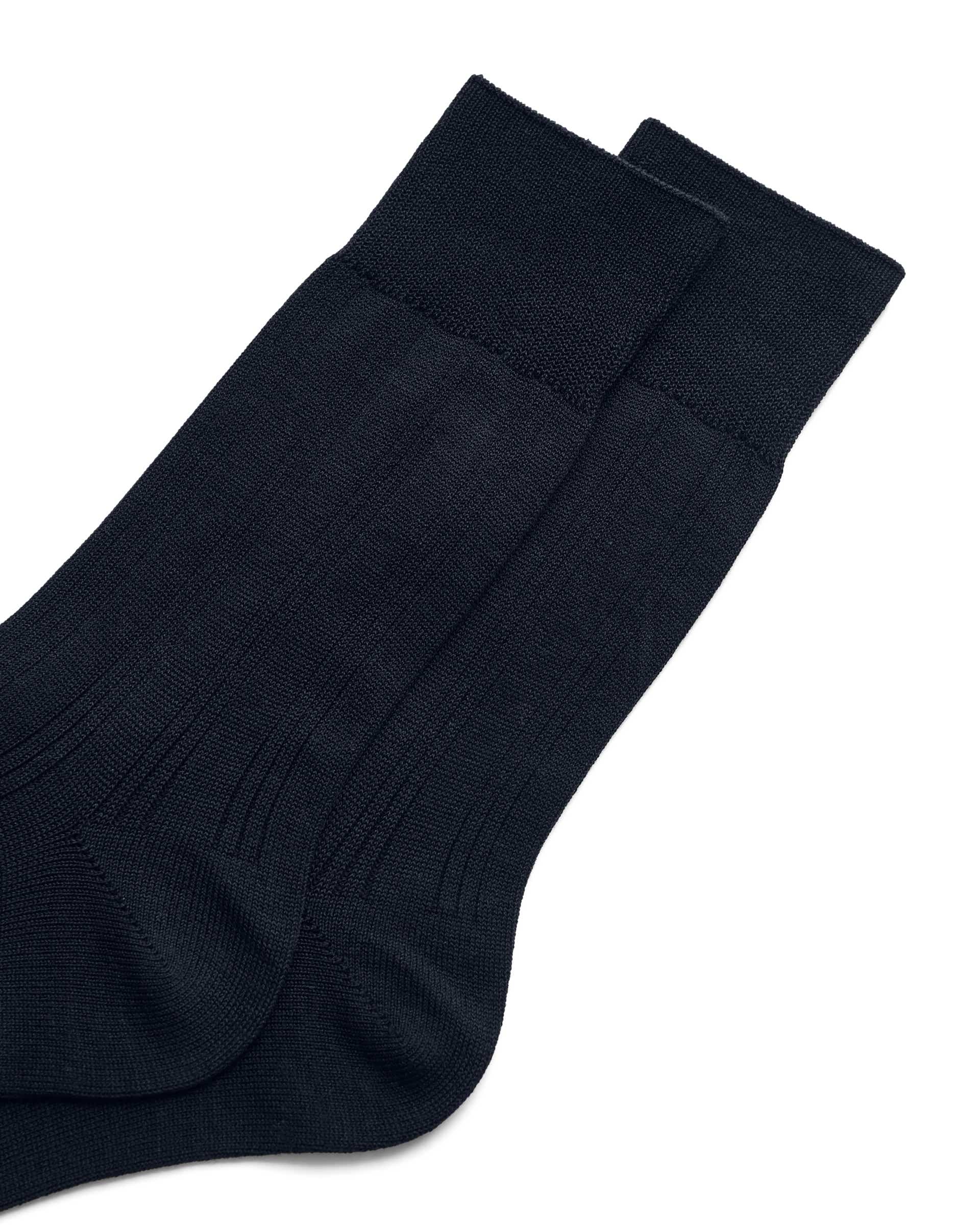 Men's ECCO® Ribbed Mid-Cut Socks - Blue - Detail-1
