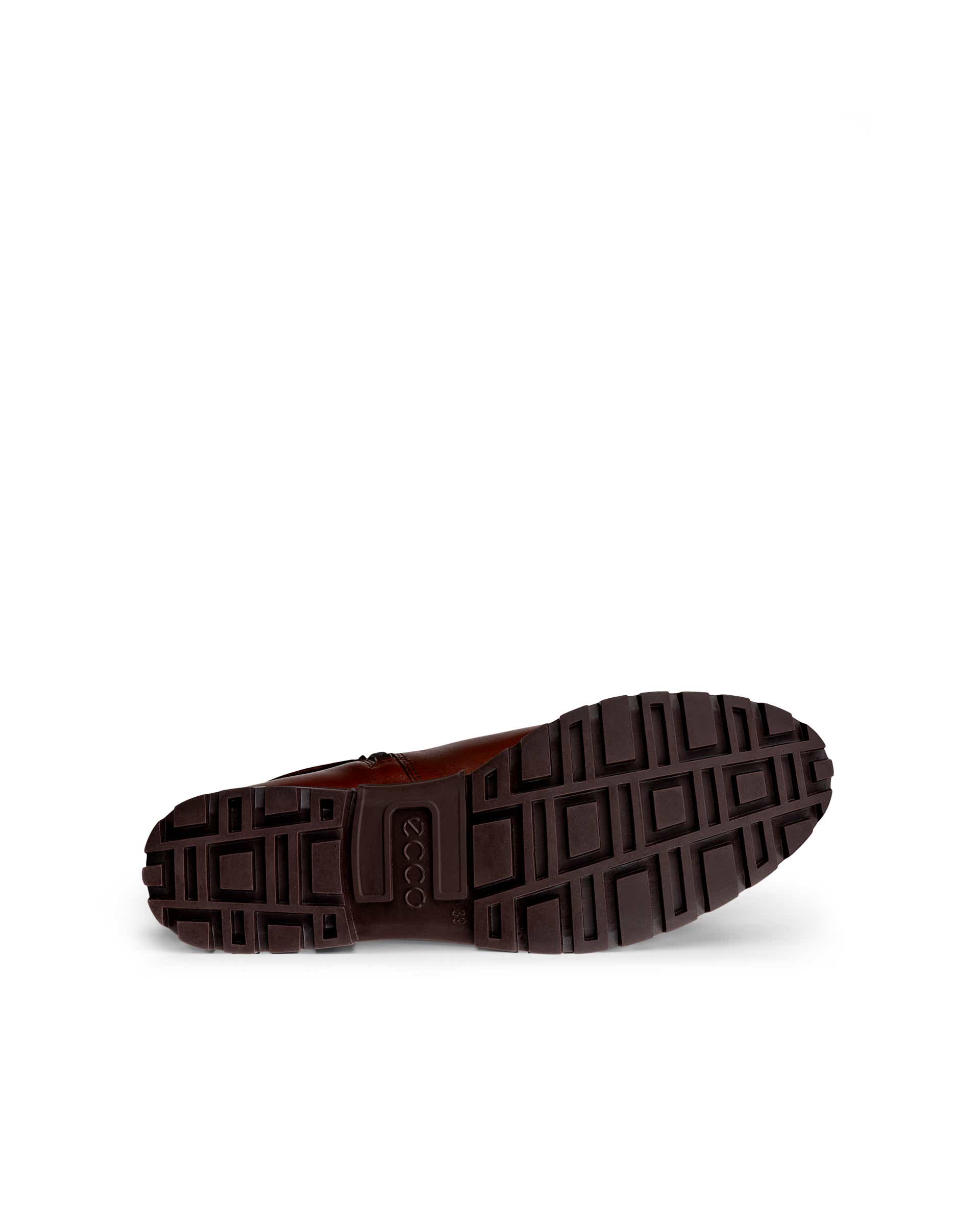 Women's ECCO® Modtray Leather Ankle Boot - Brown - Sole