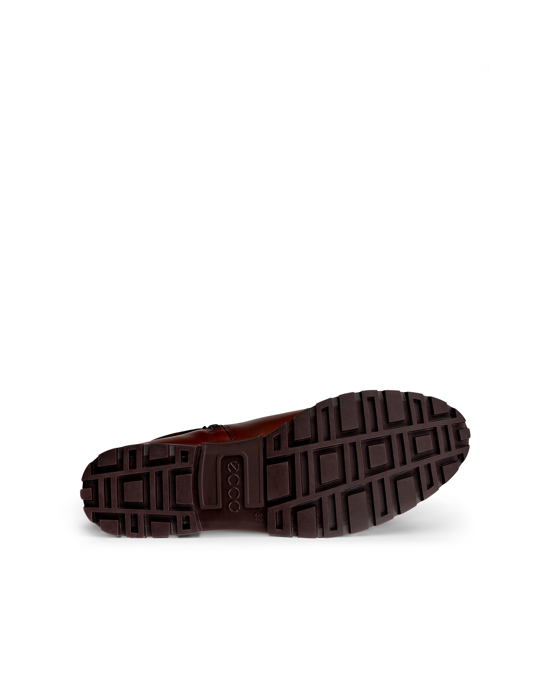 Women's ECCO® Modtray Leather Ankle Boot - Brown - Sole