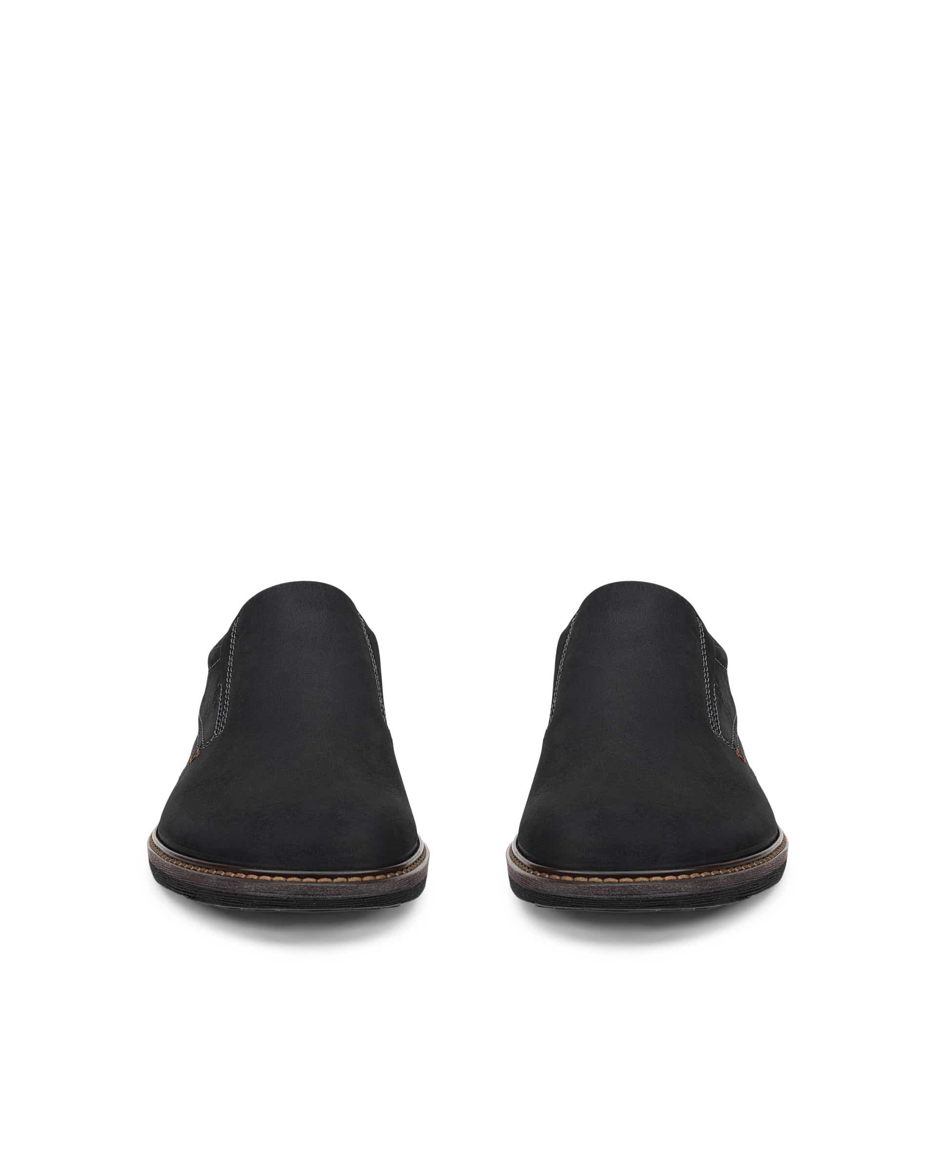 Men's ECCO® Turn Leather Gore-Tex Slip-On - Black - Front pair