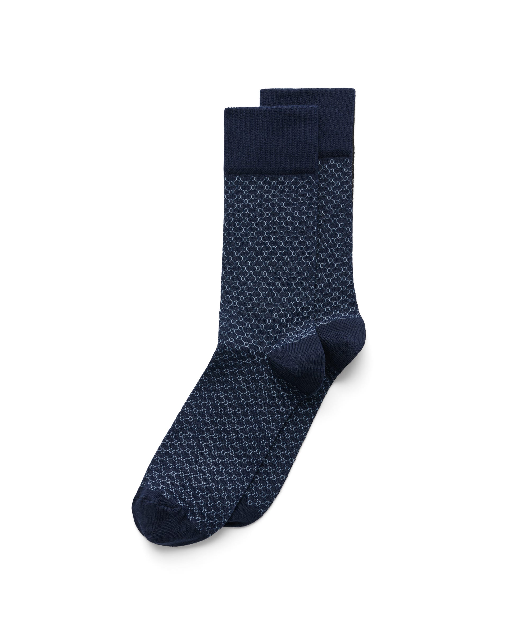 ECCO® Classic Honeycomb Mid-Cut Socks - Blue - Main