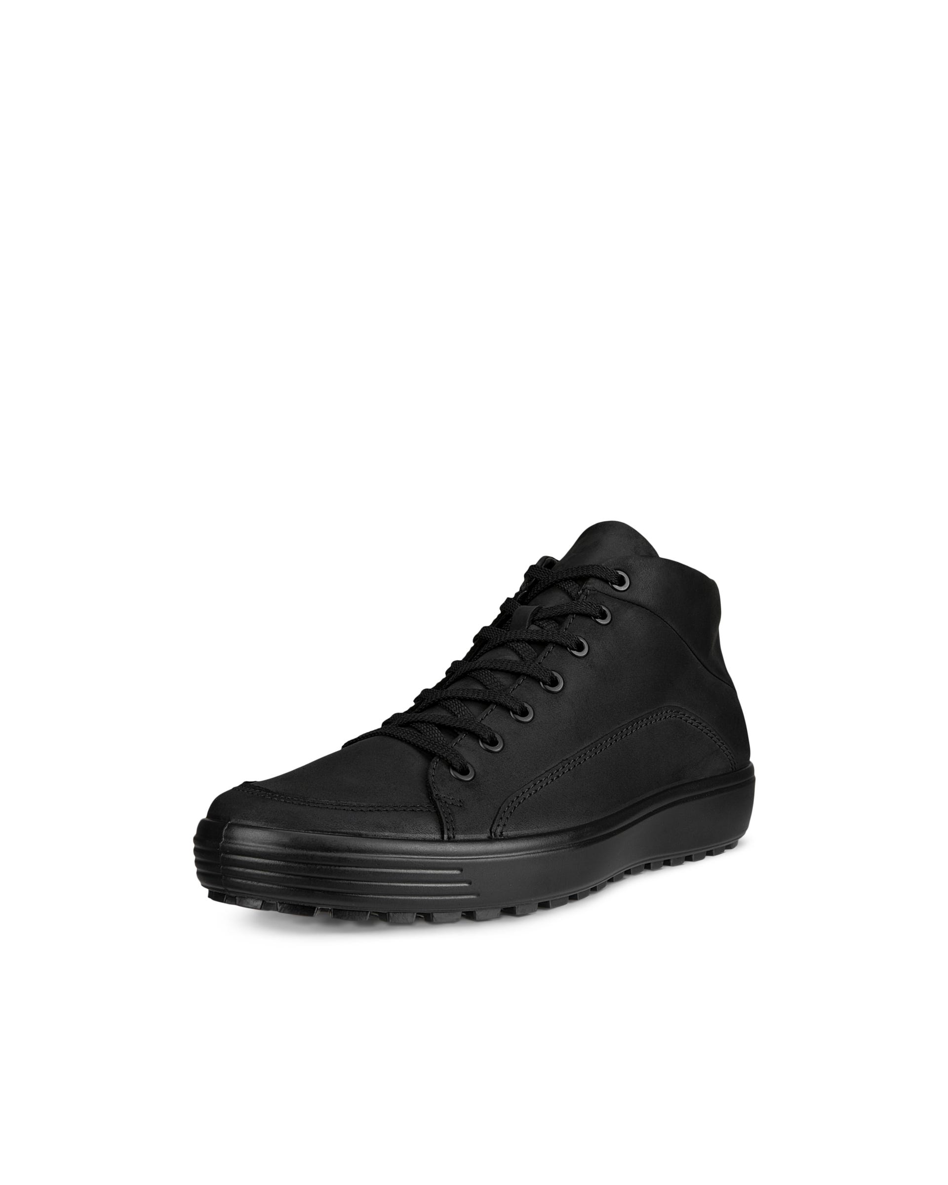 Men's ECCO® Soft 7 Tred High-Top Sneaker - Black - Main