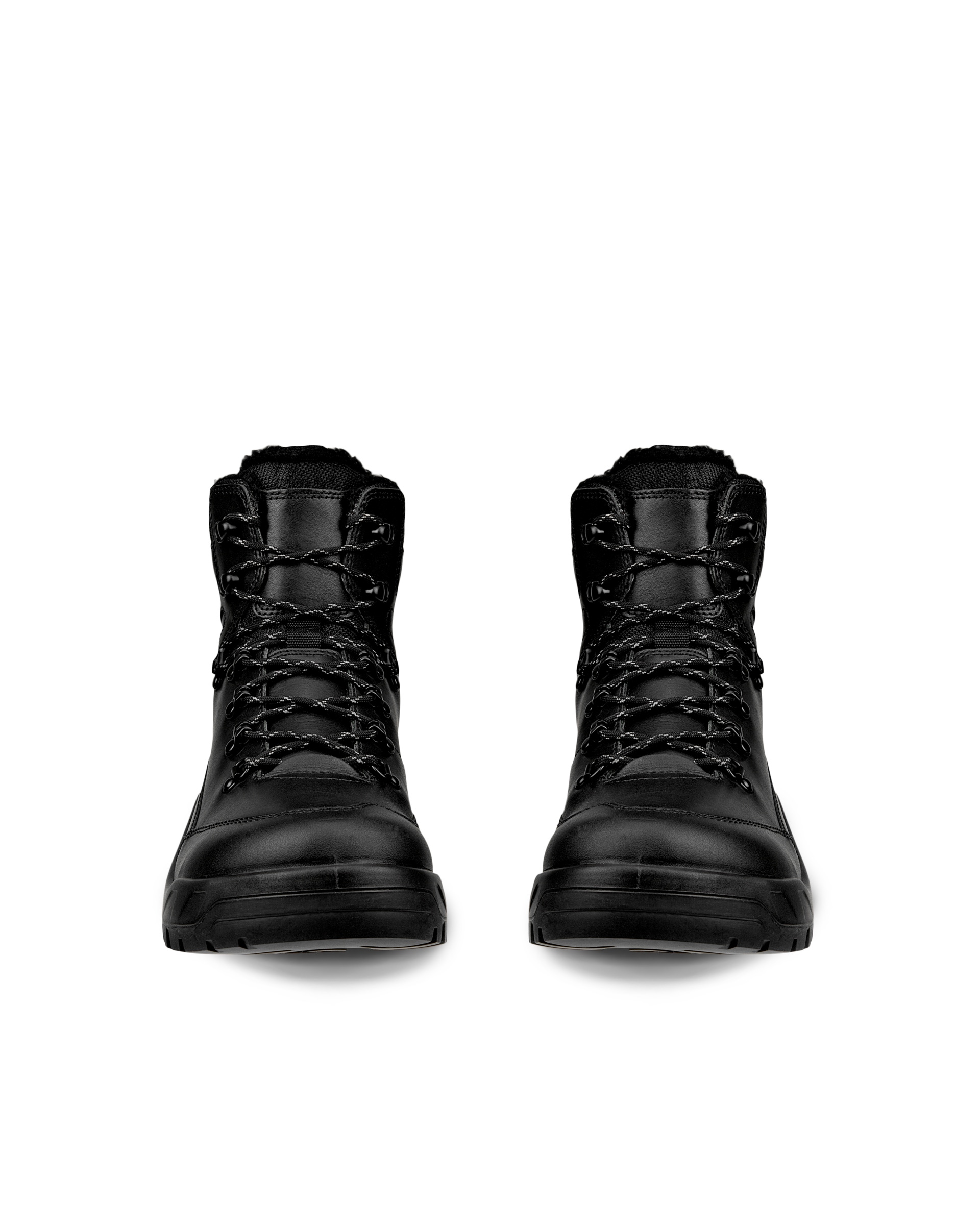 Men's ECCOยฎ Offroad Leather Waterproof Boot - Black - Front pair