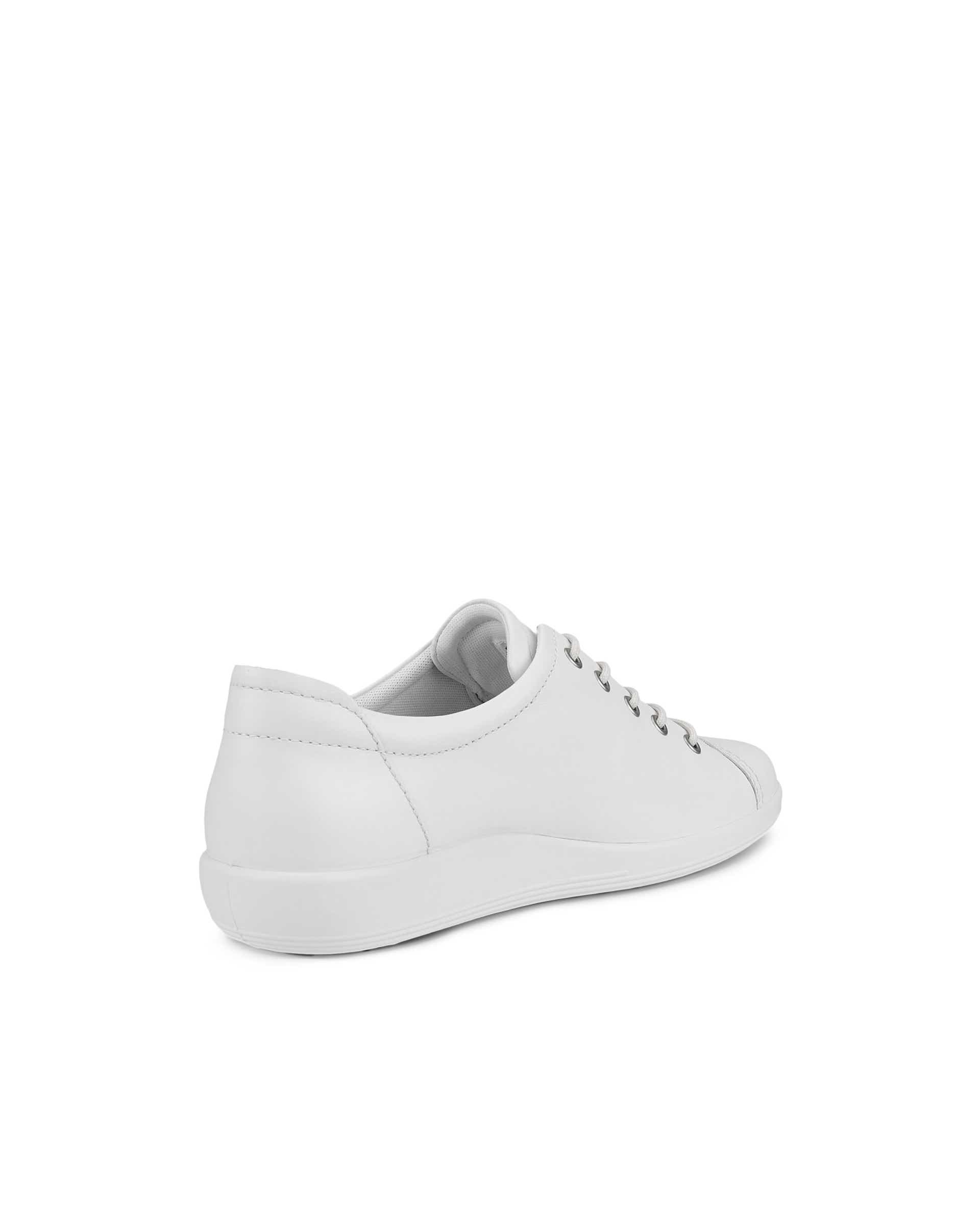 Women's ECCO® Soft 2.0 Leather Walking Shoe - White - Back