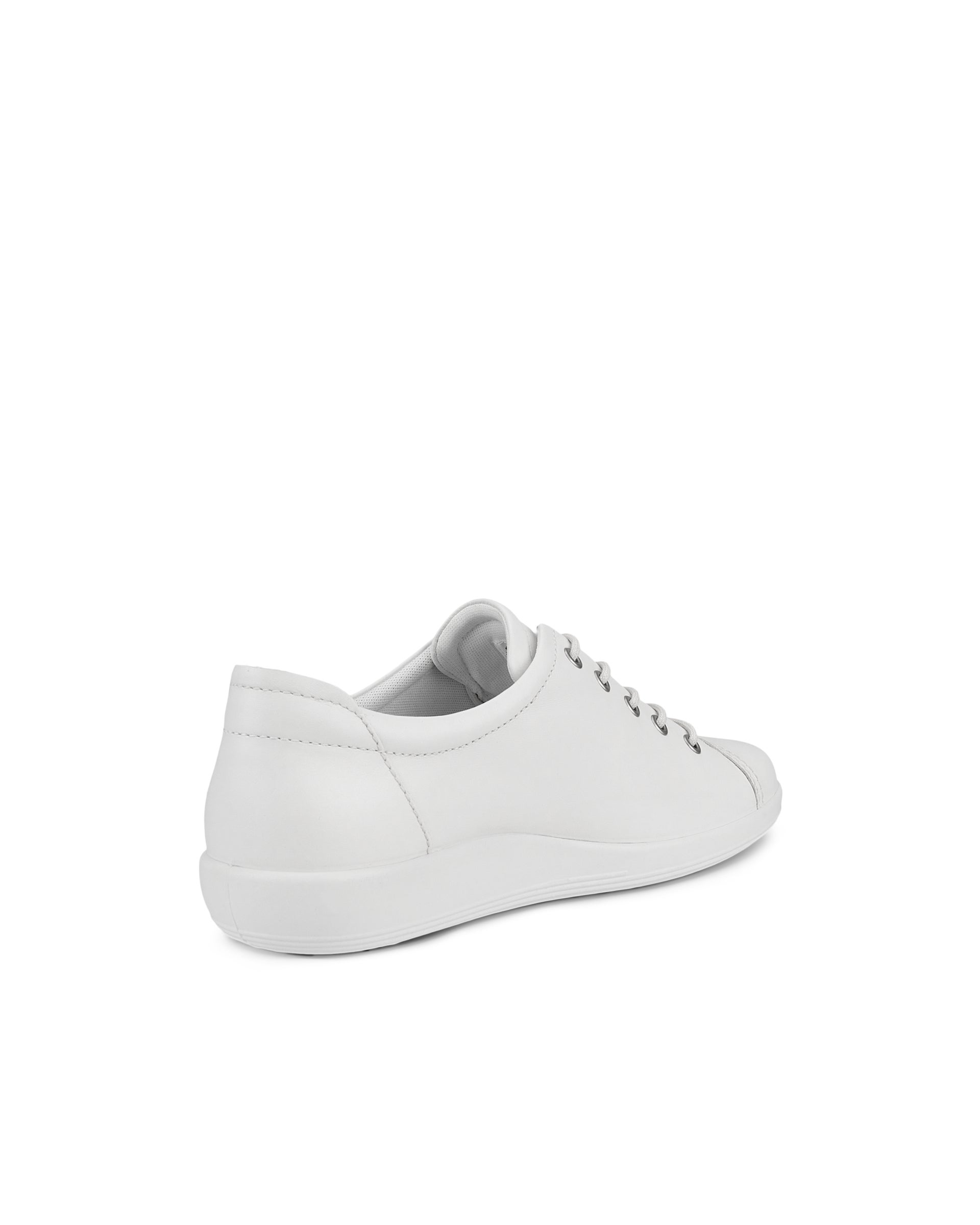 ECCO® Soft 2.0 chaussures de marche en cuir pour femme - Blanc - Back