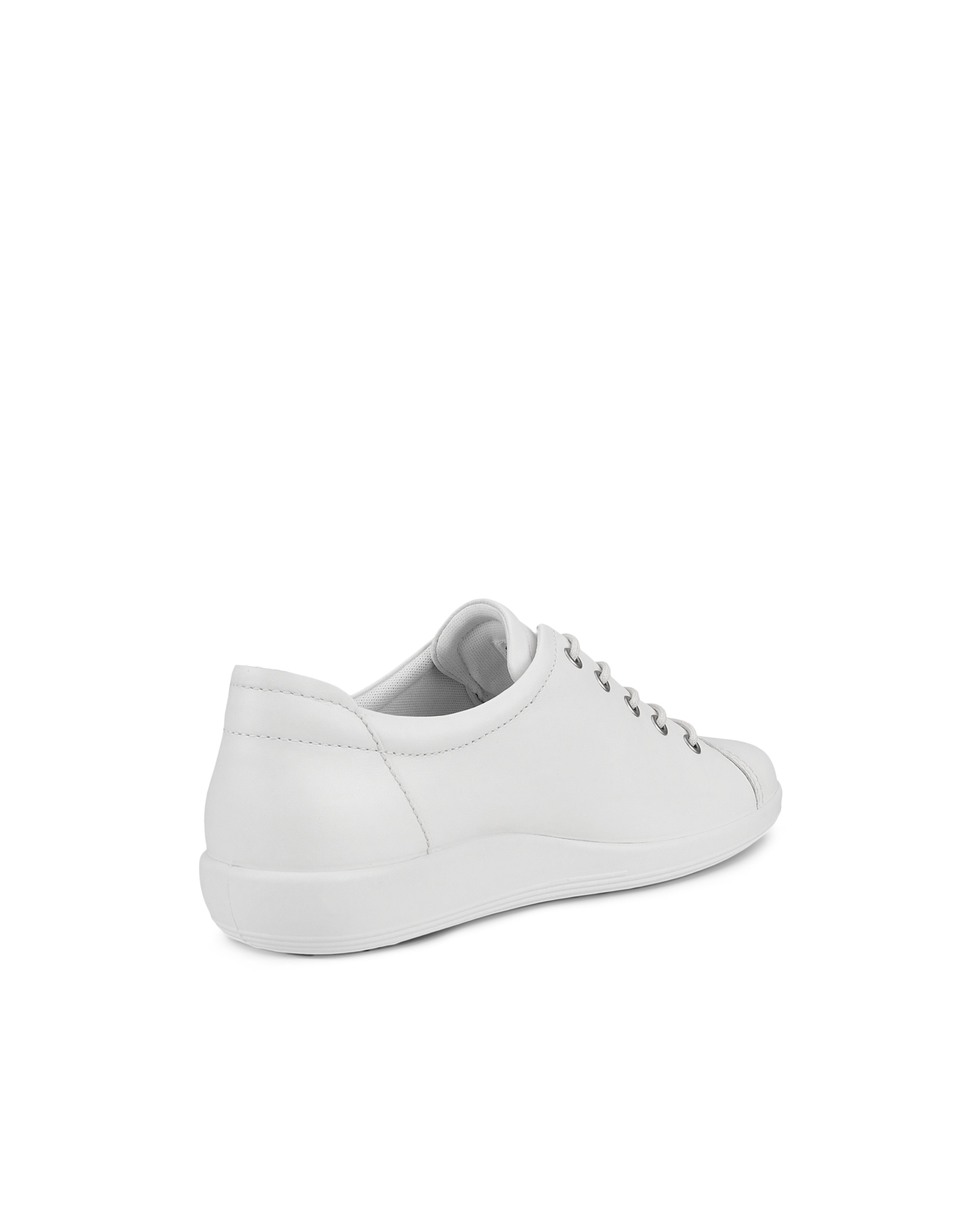 Women's ECCOยฎ Soft 2.0 Leather Walking Shoe - White - Back