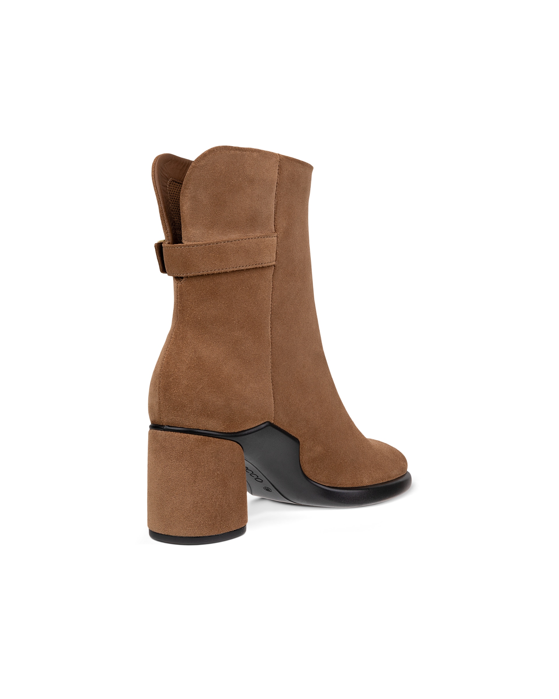 Botte mi-mollet en suède ECCO® Sculpted LX 55 à enfiler pour femme - Brun - Back