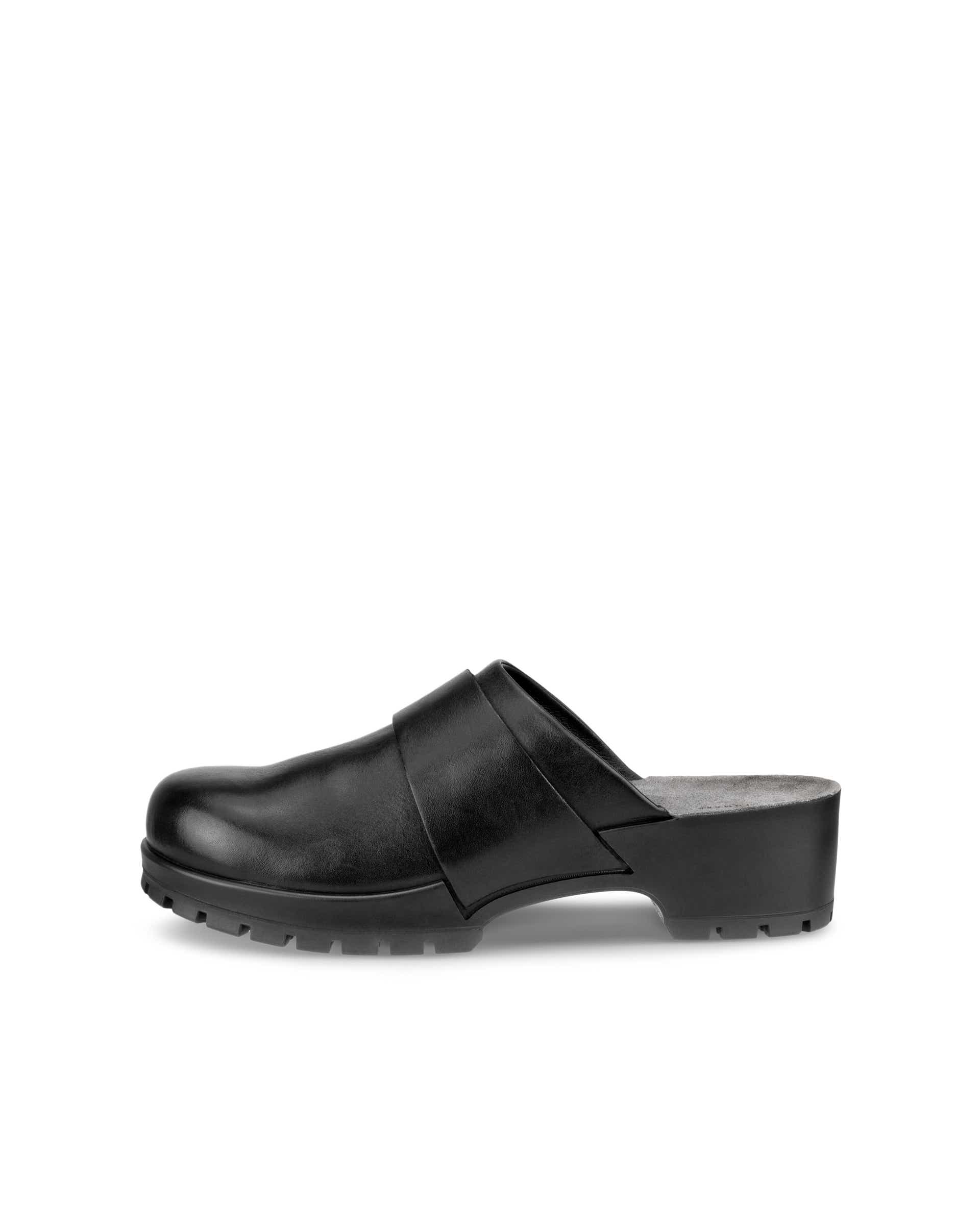 ECCO Comfort Clog ウィメンズ レザークロッグ - ブラック - Outside