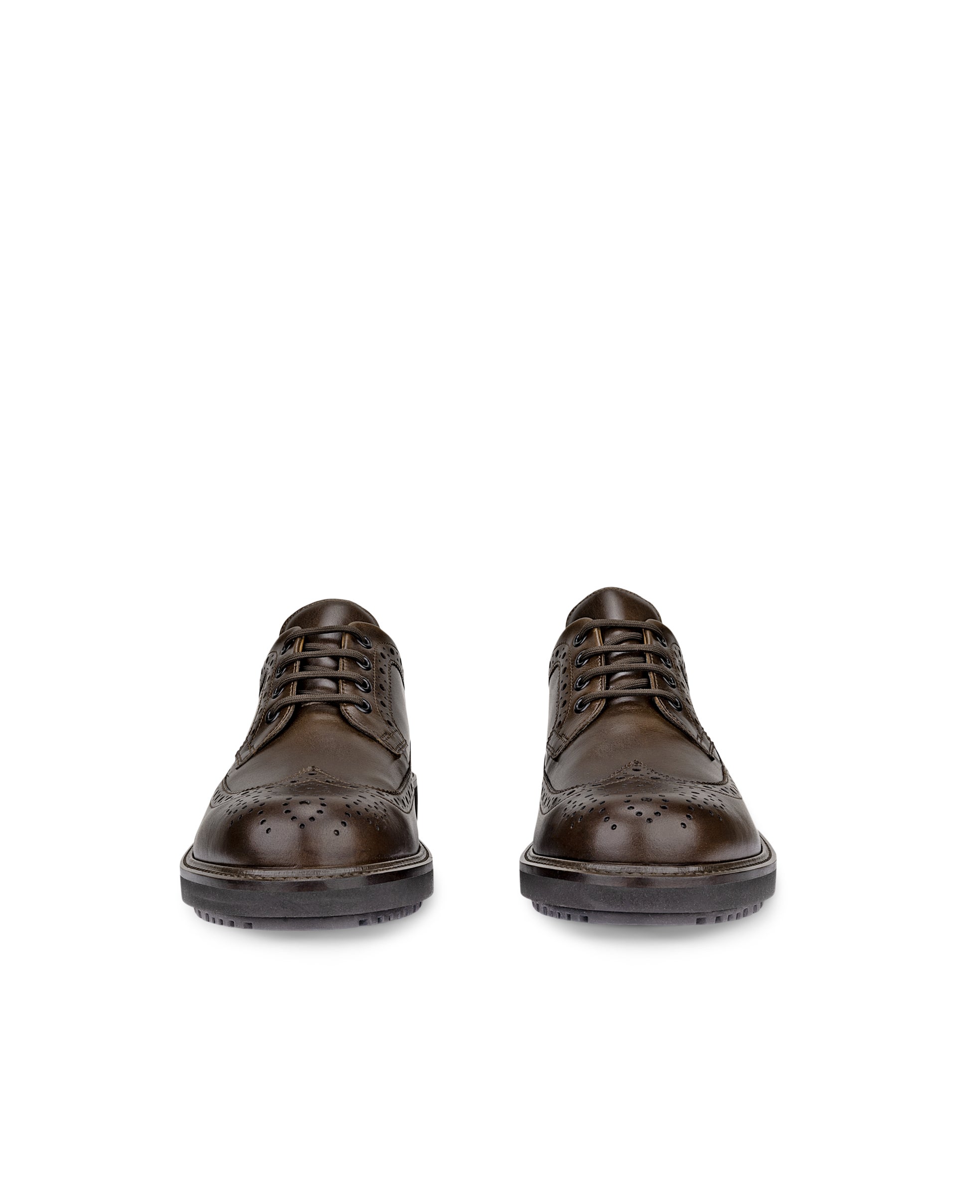 ECCO Metropole Oslo メンズ レザーブローグシューズ - ブラウン - Front pair