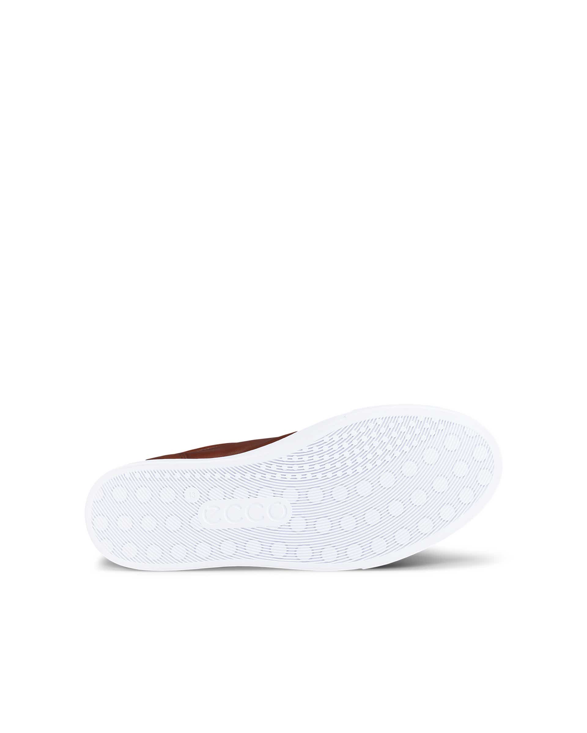 Men's ECCO® Soft 10 Leather Sneaker - Brown - Sole