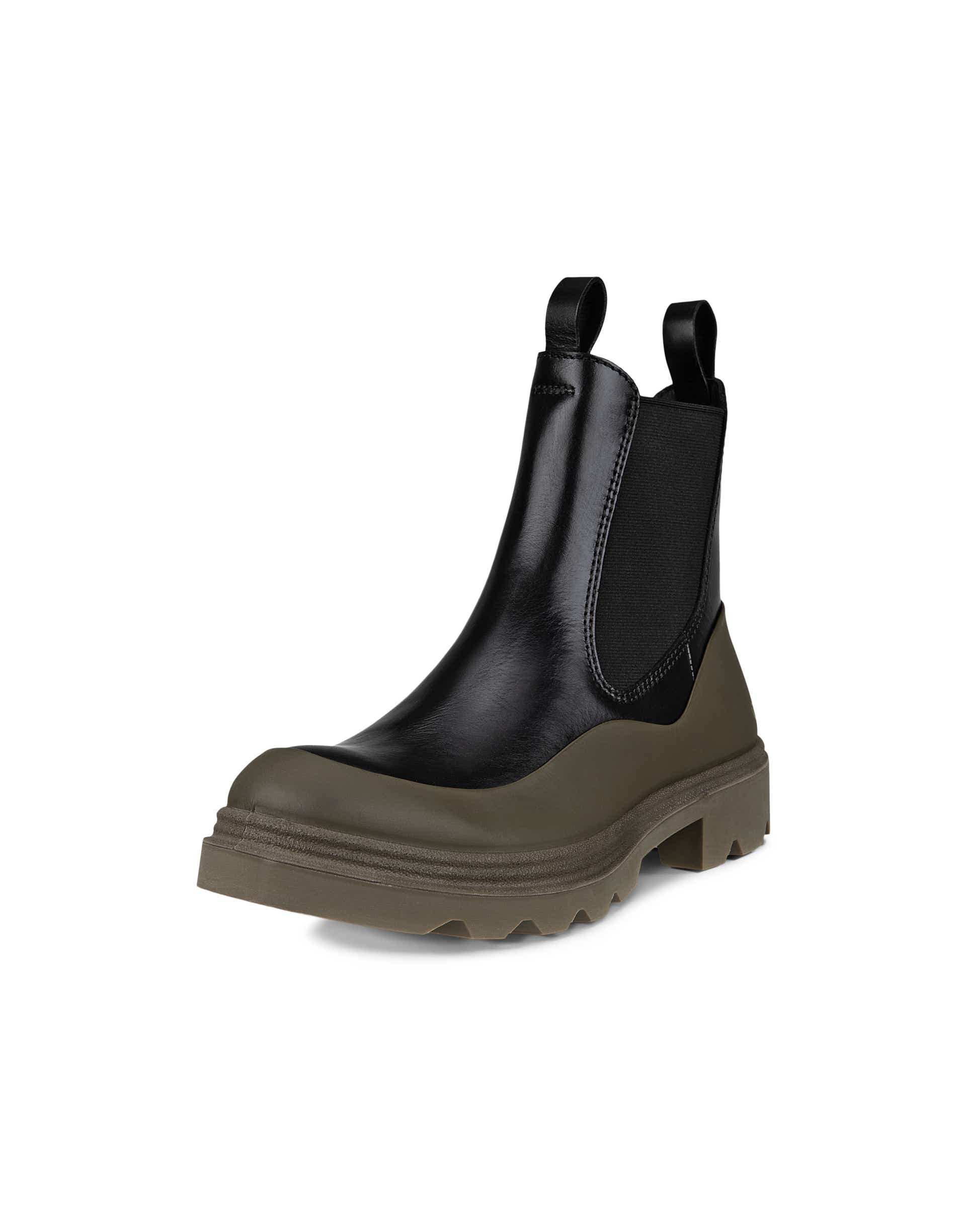 ECCO Grainer ウィメンズ レザーチェルシーブーツ - ブラック - Main