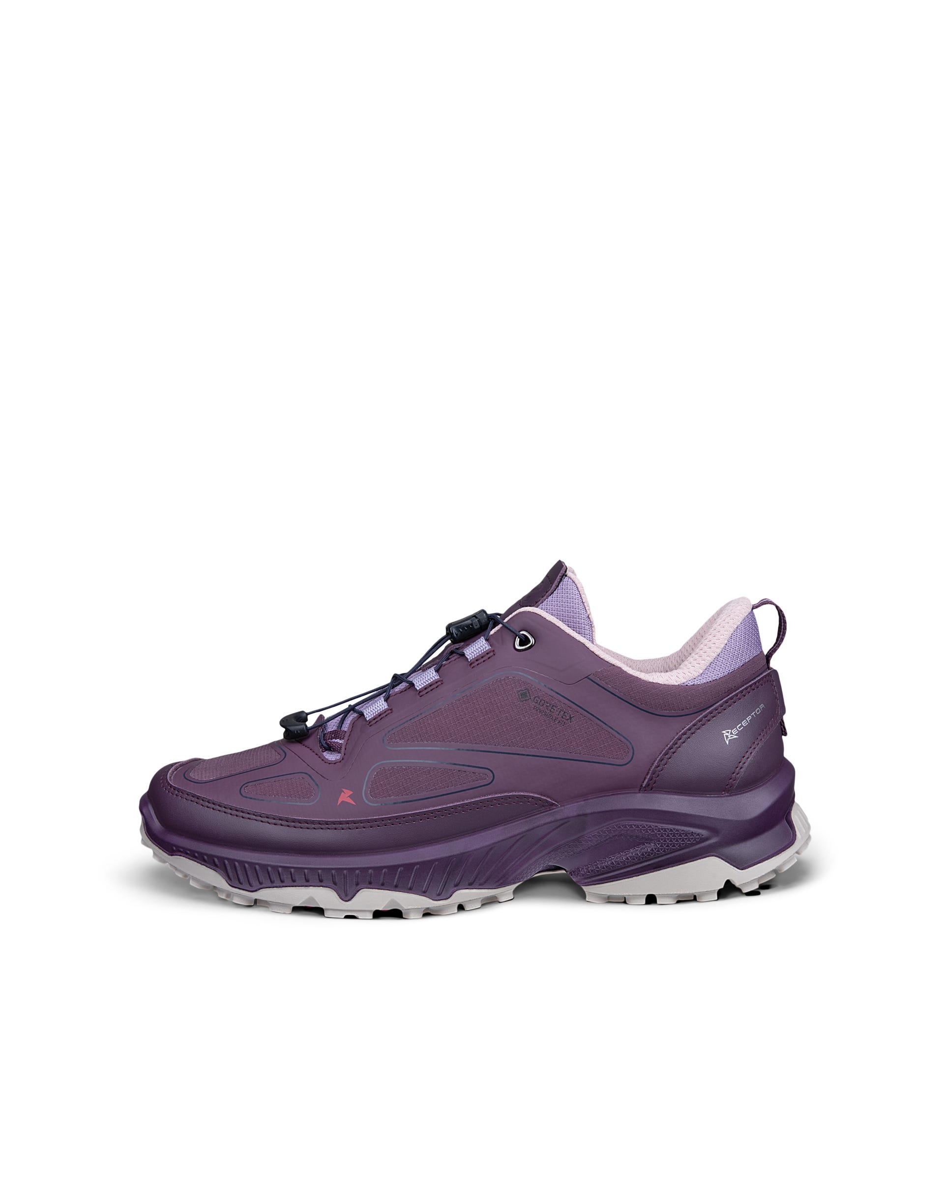 Women's ECCO® RECEPTOR XP Textile Gore-Tex Outdoor Trainer - Purple - Outside