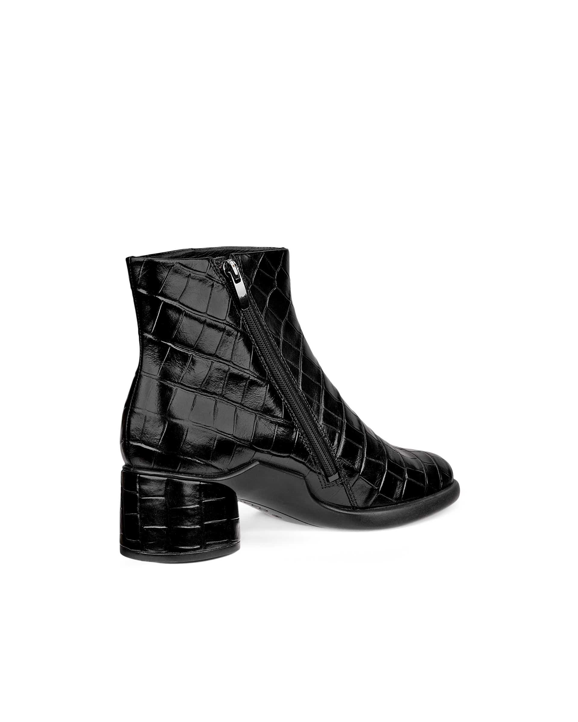 Women's ECCO® Sculpted LX 35 Leather Mid-Cut Boot - Black - Back