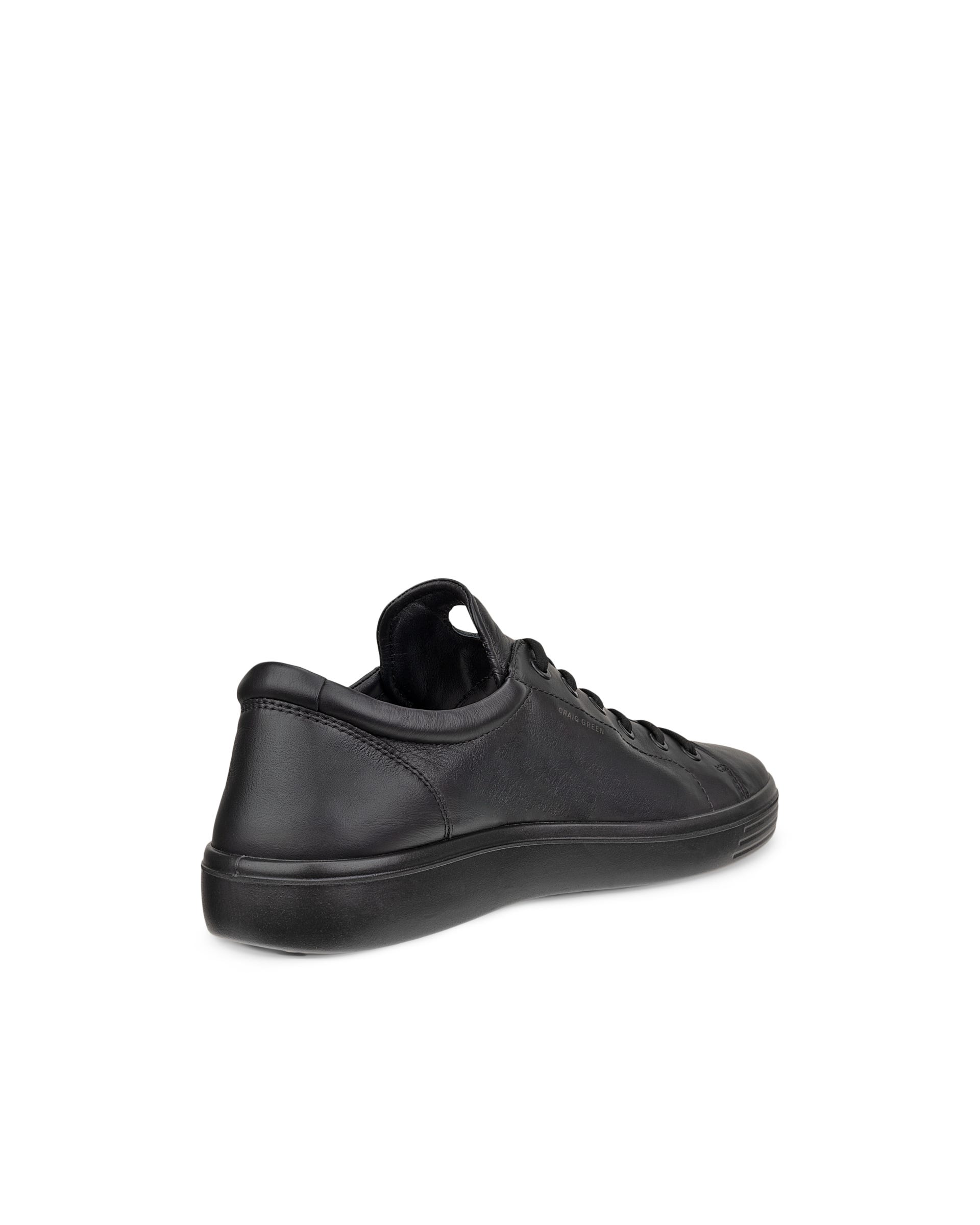 ECCO® SOFT CLASSIC Herren Ledersneaker - Schwarz - Back