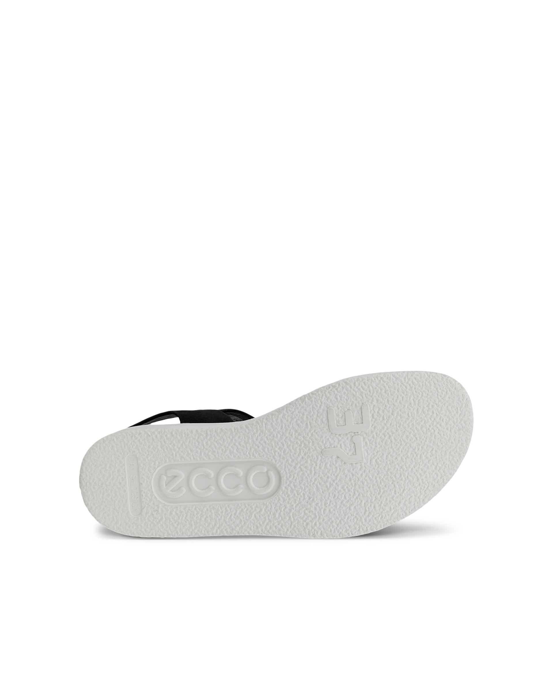ECCO® Flowt Dames nubuck platte sandaal - Zwart - Sole
