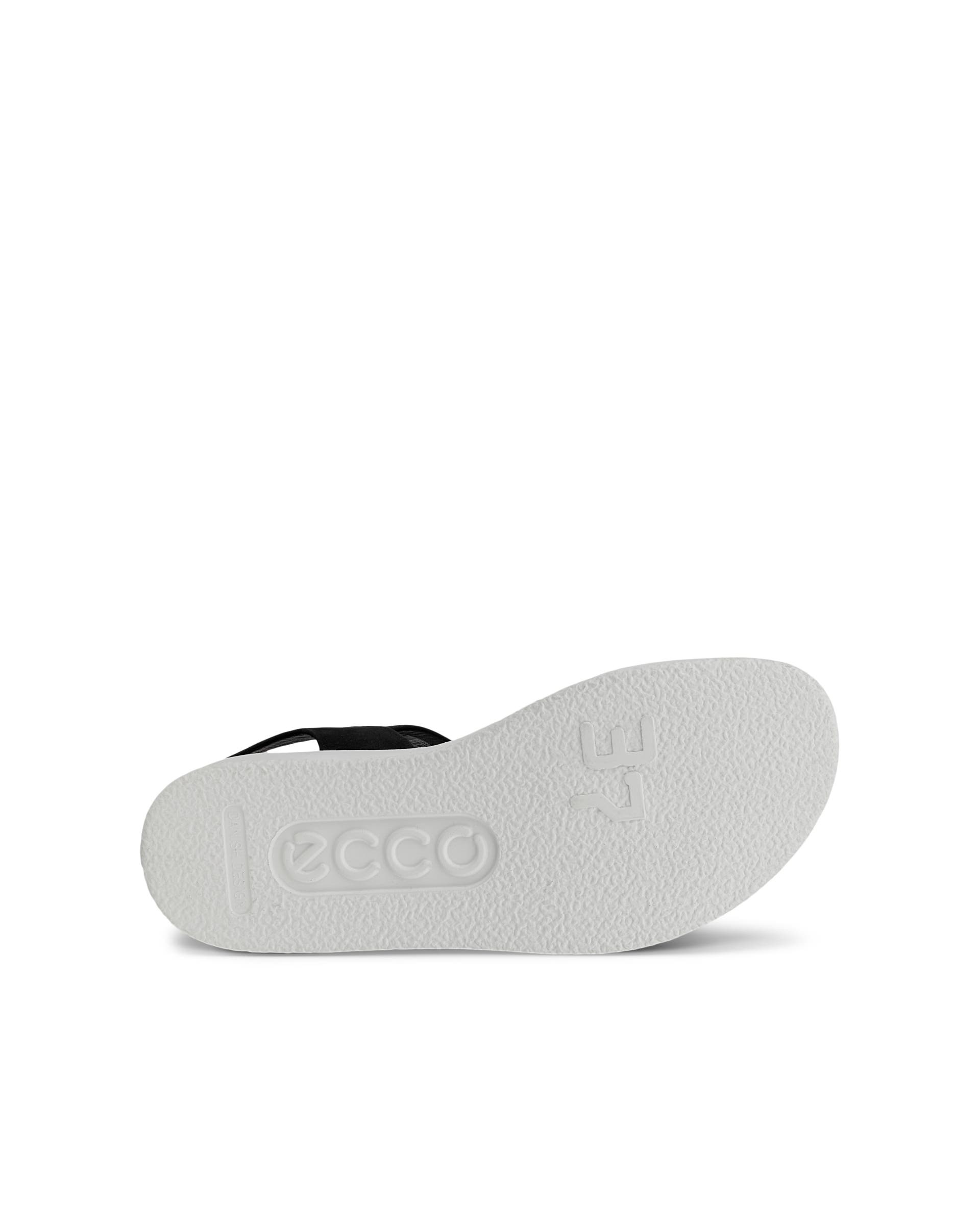 ECCO® Flowt Dames nubuck platte sandaal - Zwart - Sole