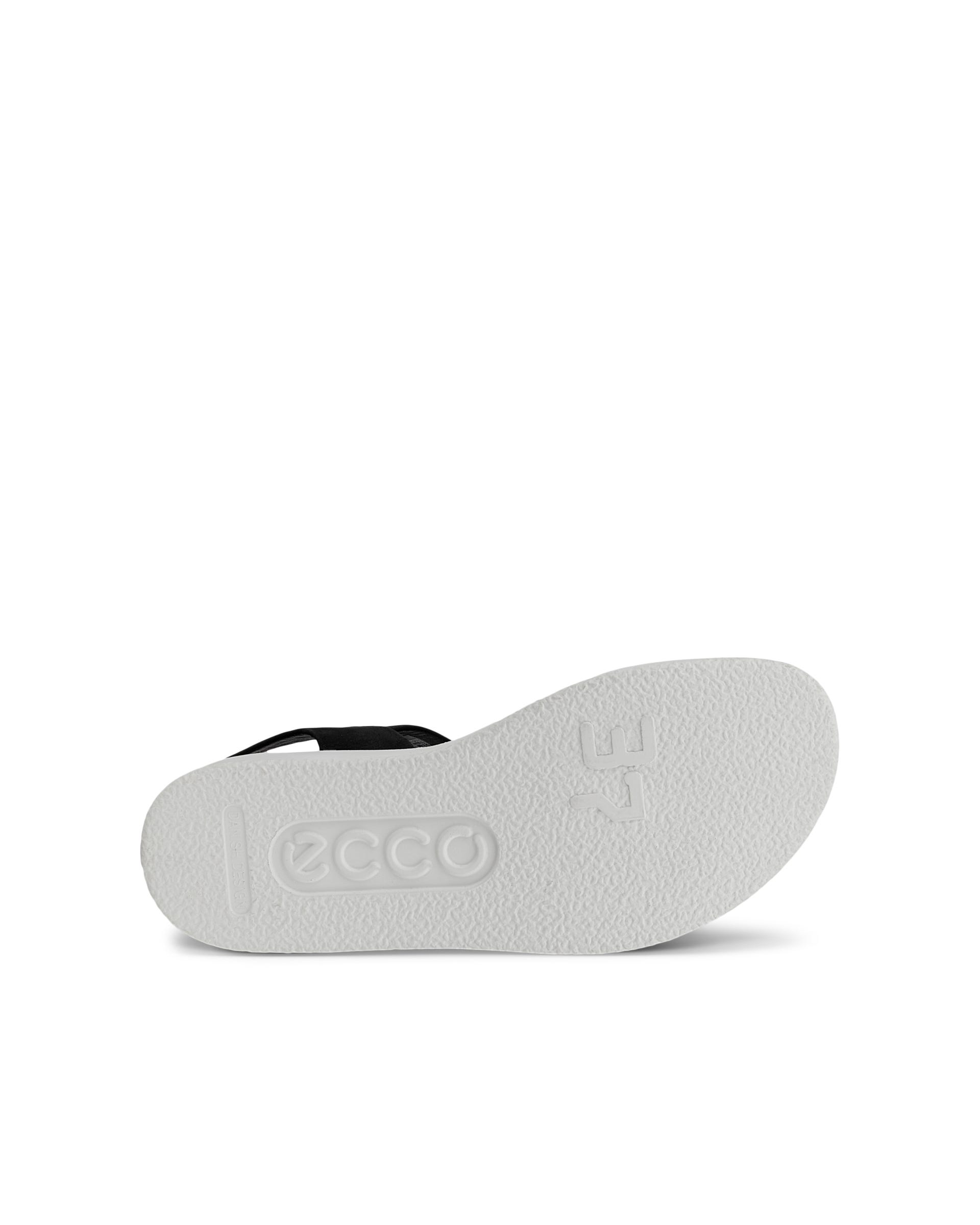 ECCO® Flowt Dames nubuck platte sandaal - Zwart - Sole