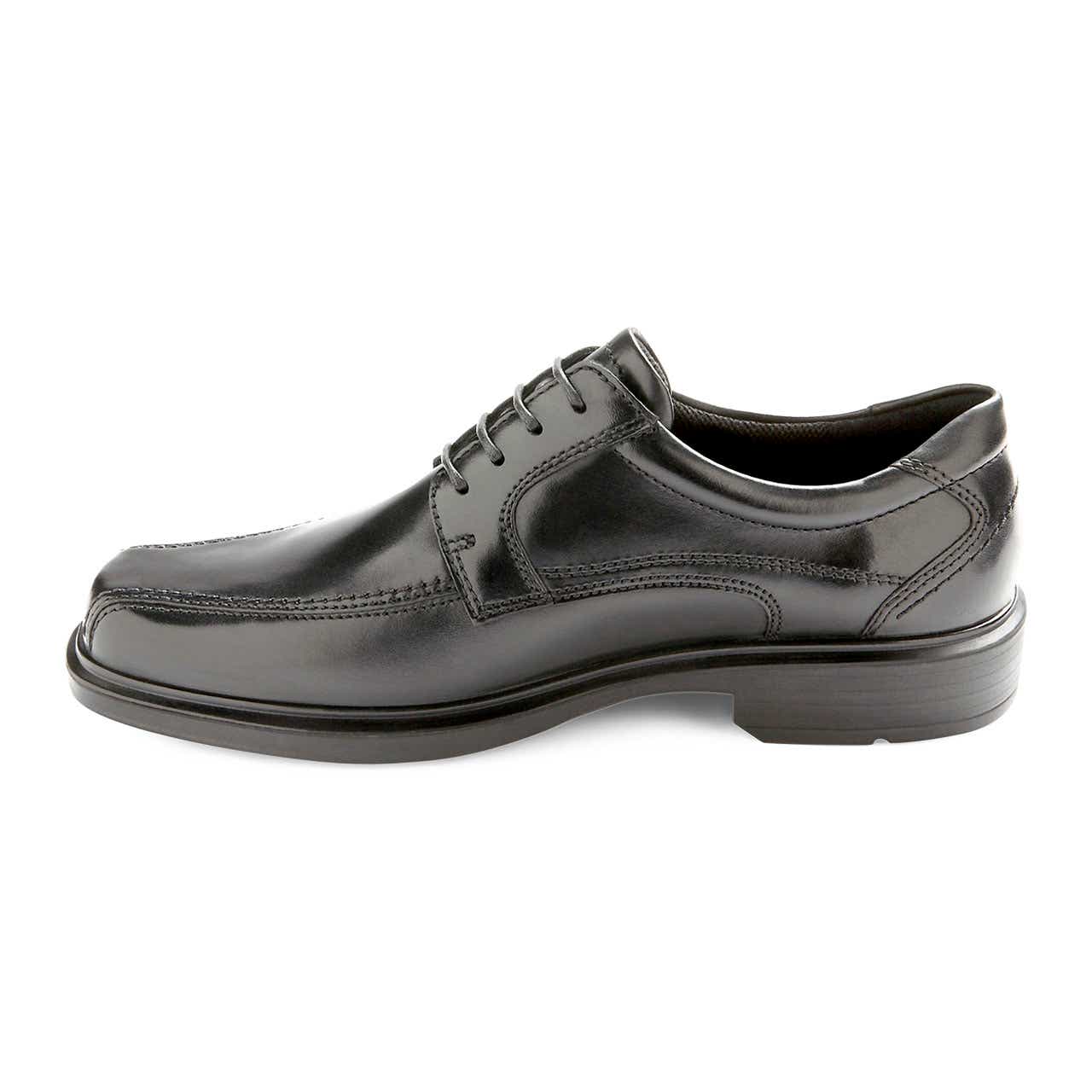 Men's ECCO® Helsinki Leather Bike-Toe Derby Shoe - Black - Inside
