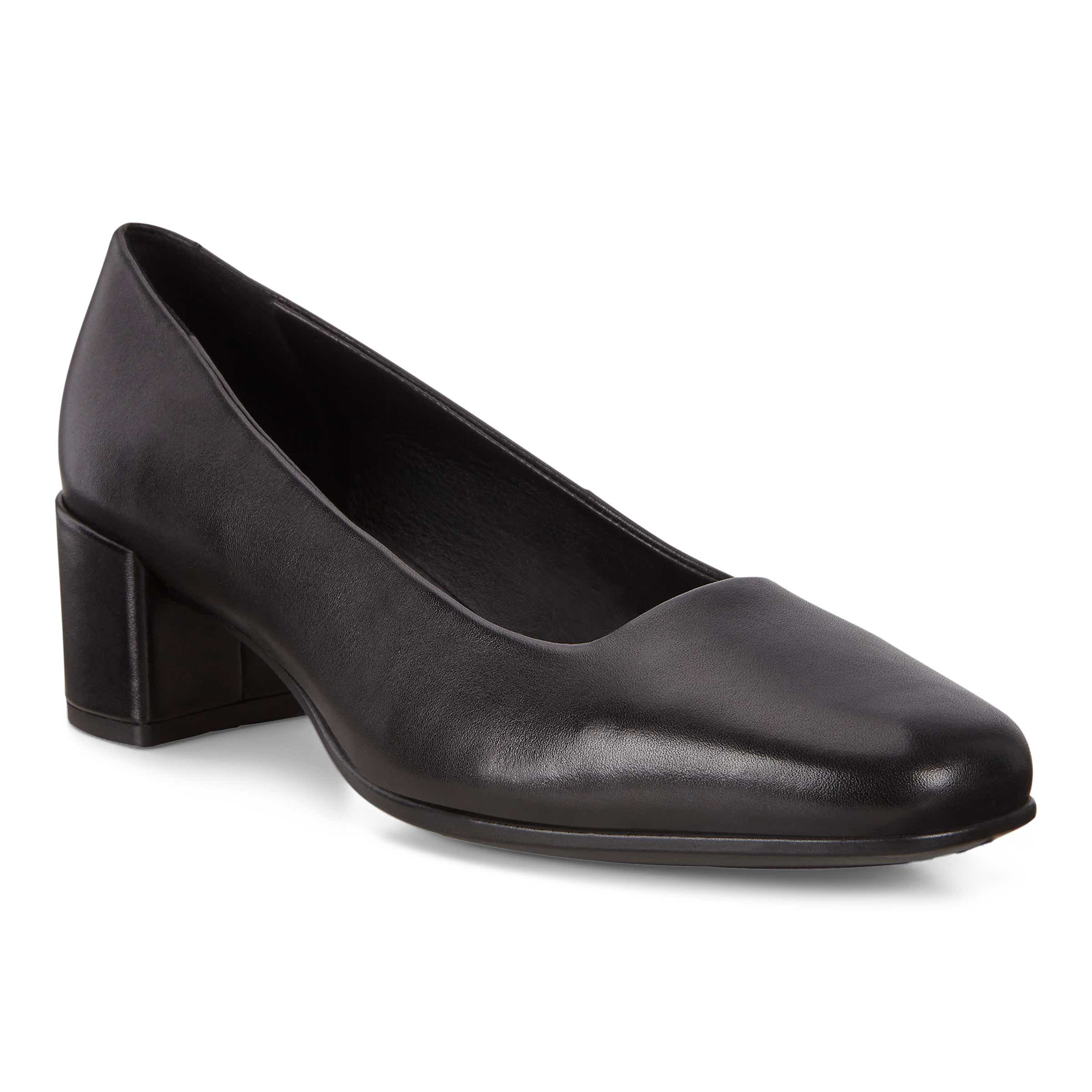 ECCO Shape 35 Squared ウィメンズ レザーハイヒールパンプス - ブラック - Main