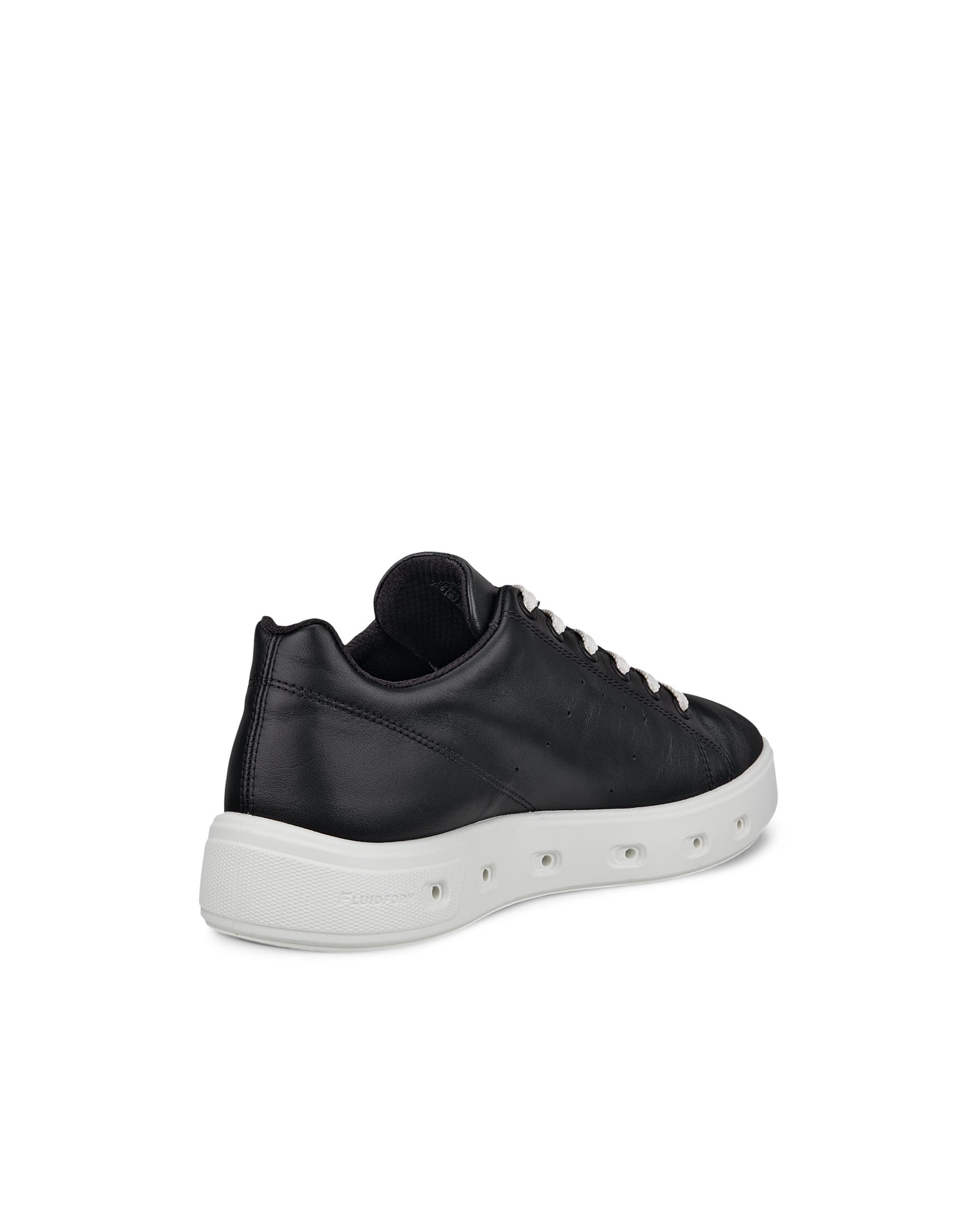 Women's ECCO® Street 720 Leather Gore-Tex Trainer - Black - Back