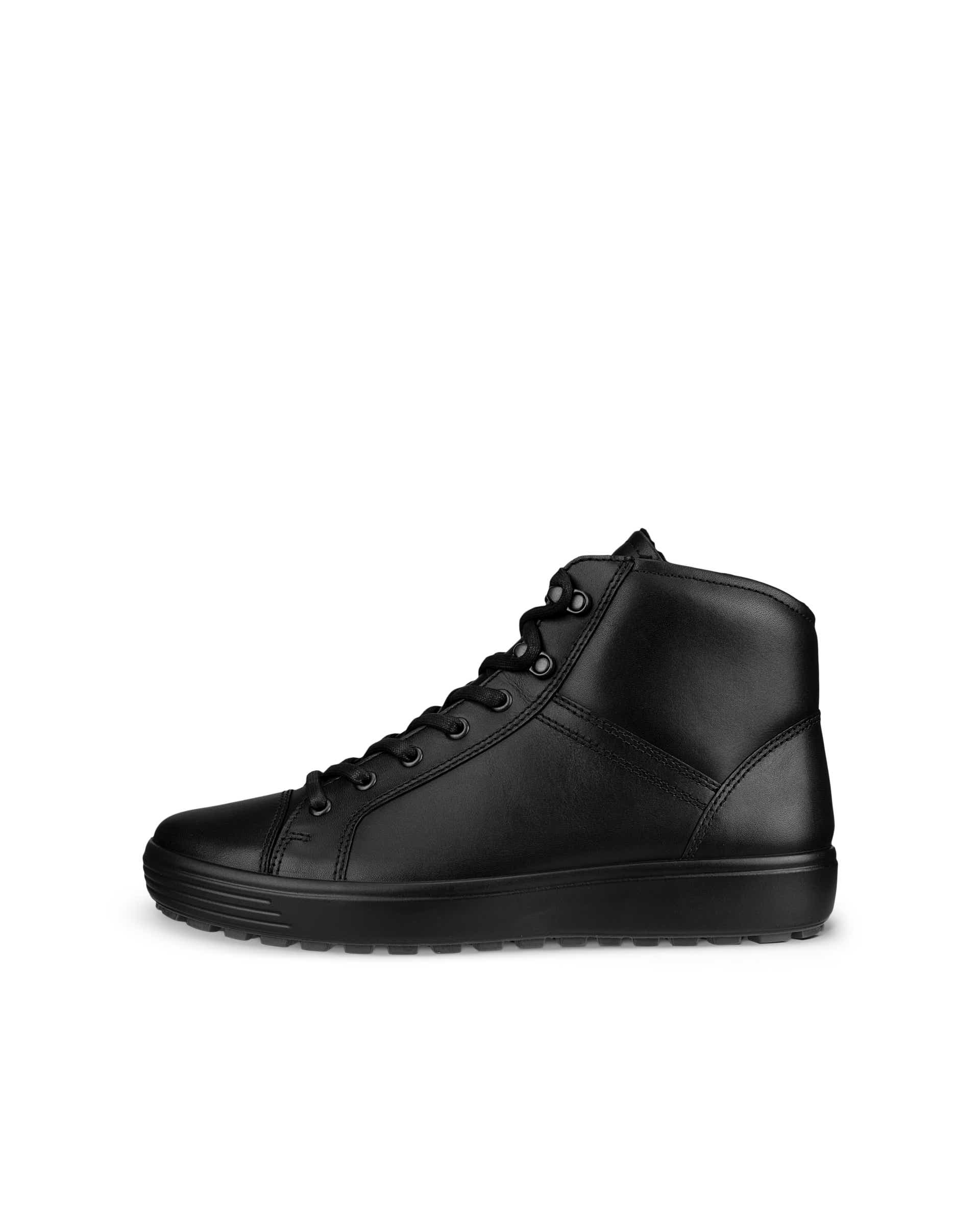 ECCO® SOFT 7 TRED II herre høy sneakers skinn - Svart - Outside