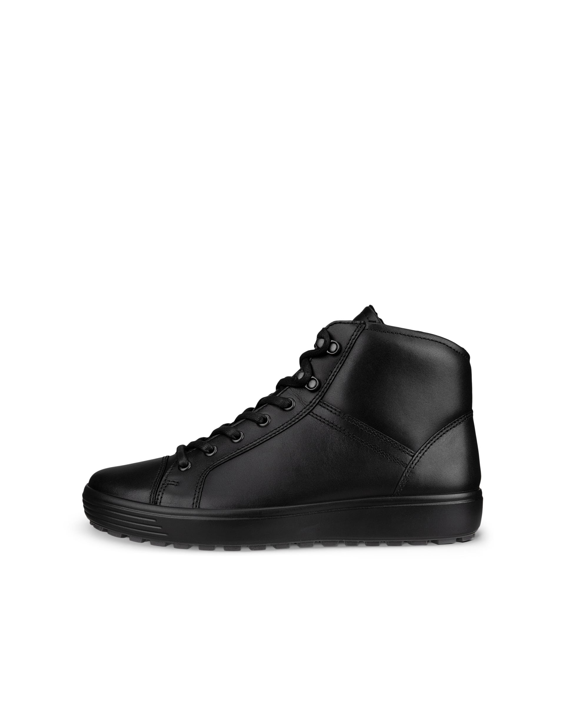ECCO® SOFT 7 TRED II herre høy sneakers skinn - Svart - Outside