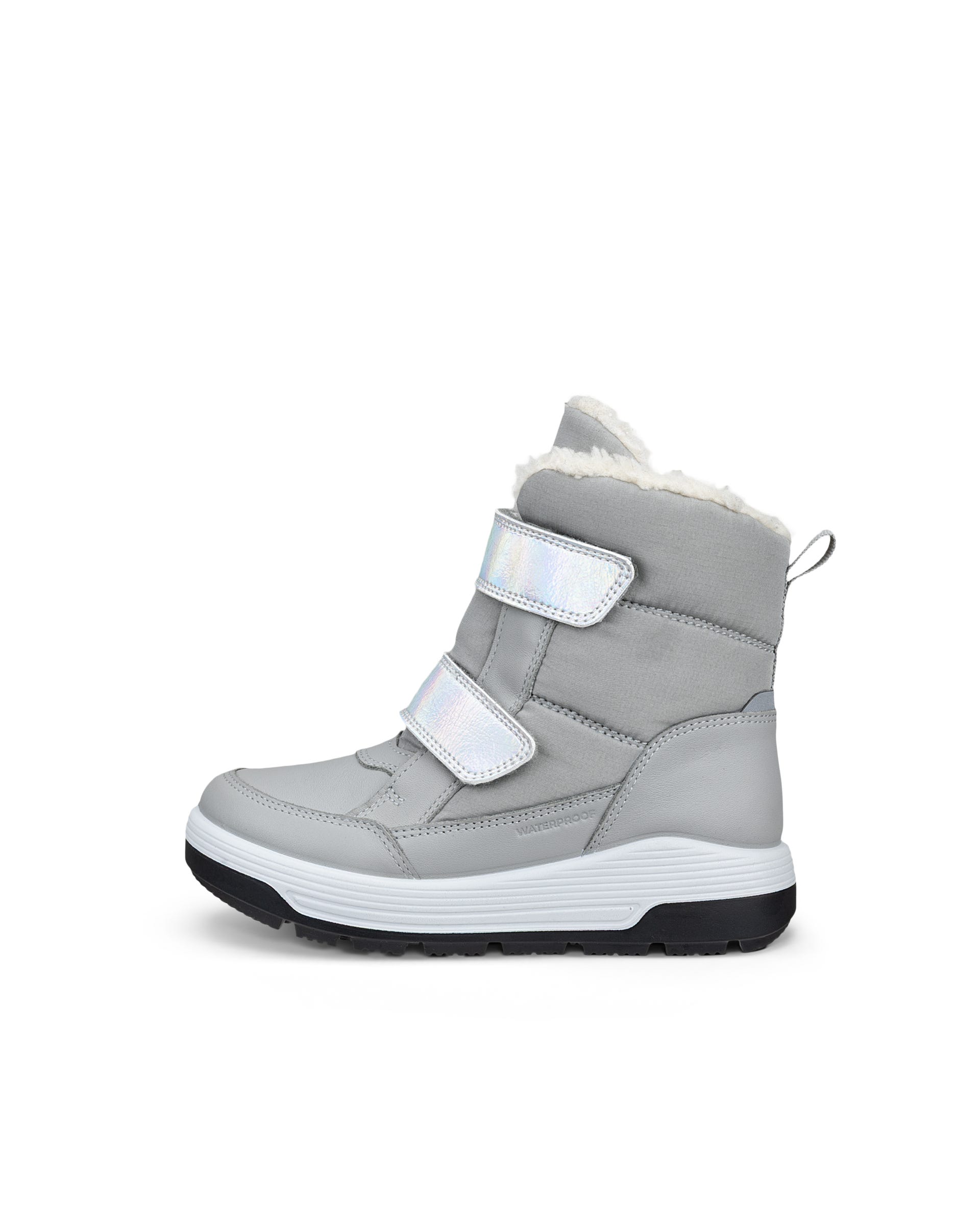 Detské textilné nepremokavá zimné čižmy ECCO® URBAN SNOWBOARDER 2.0 - Sivá - Outside