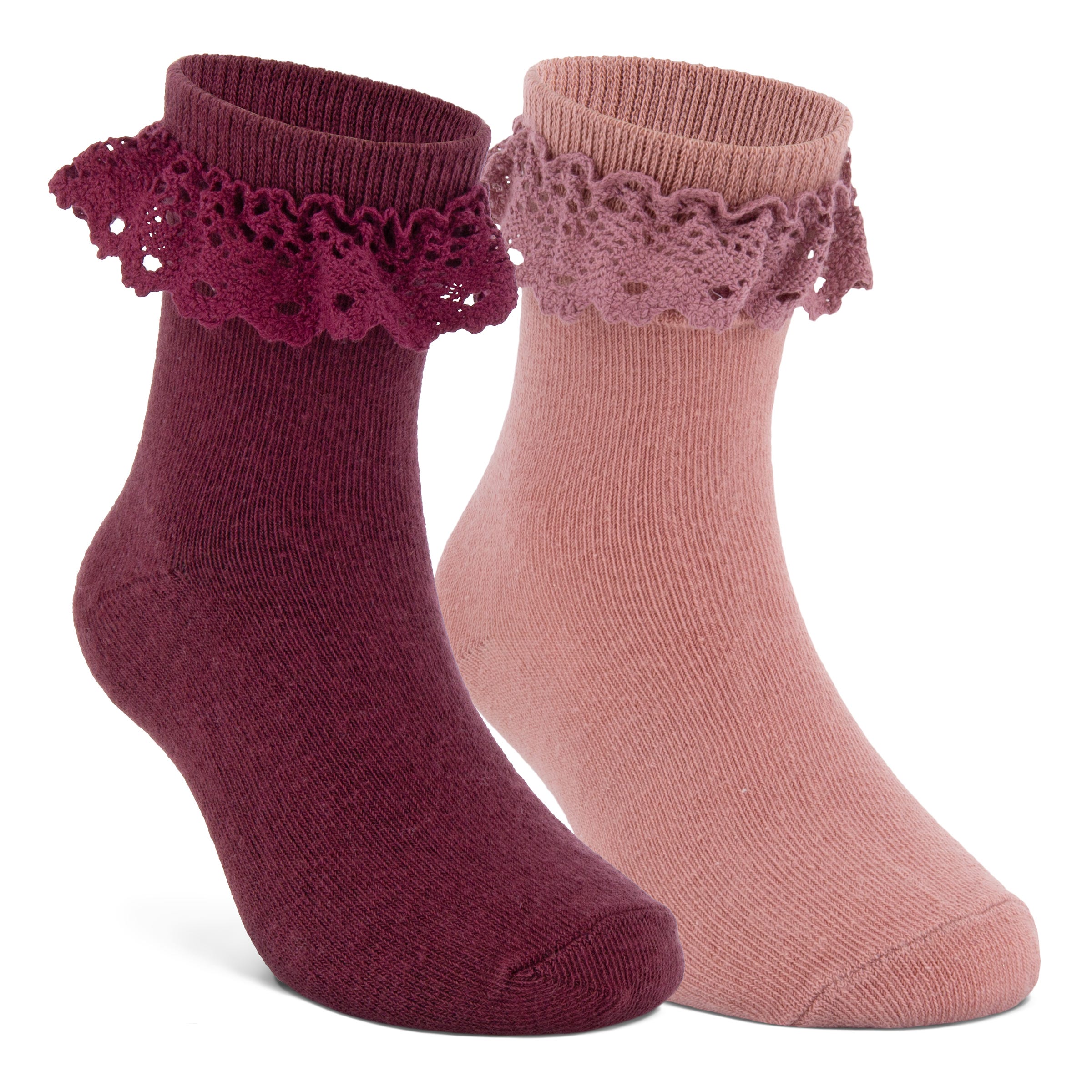 Women's ECCO® Play Lace Mid-Cut Socks (2-Pack) - Multicolour - Main