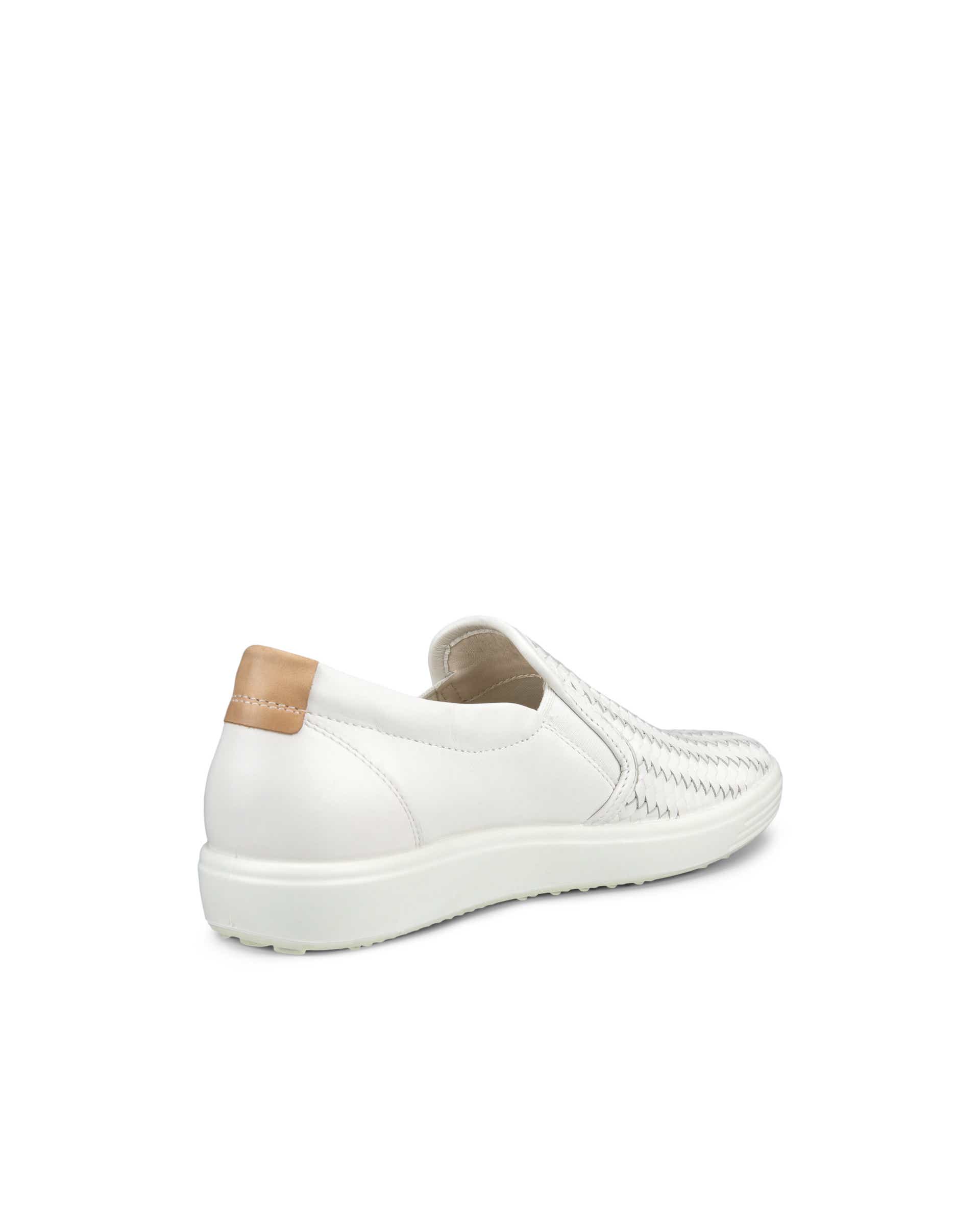 ECCO® SOFT 7 Damen Ledersneaker - Weiß - Back