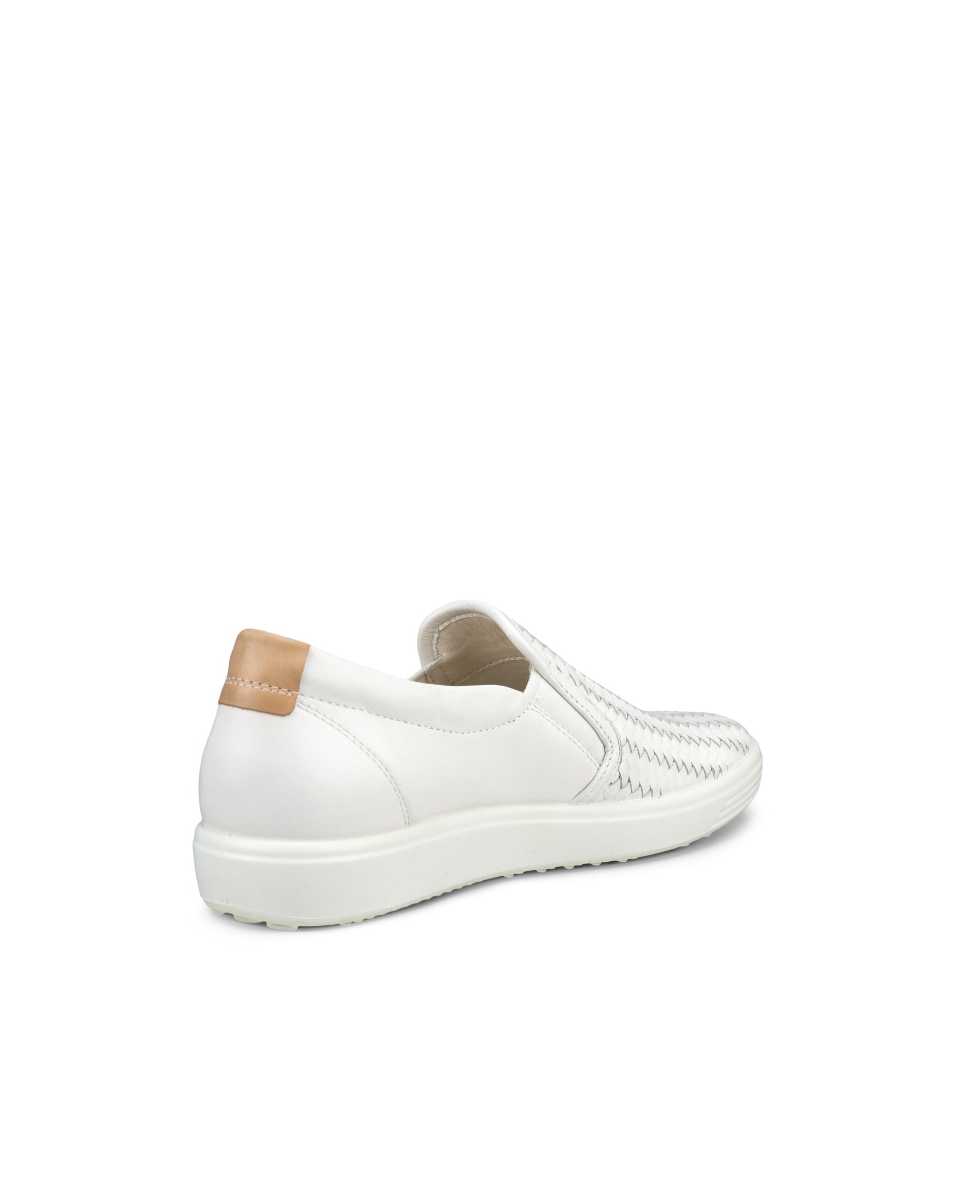 ECCO® SOFT 7 dames leren sneaker - Wit - Back