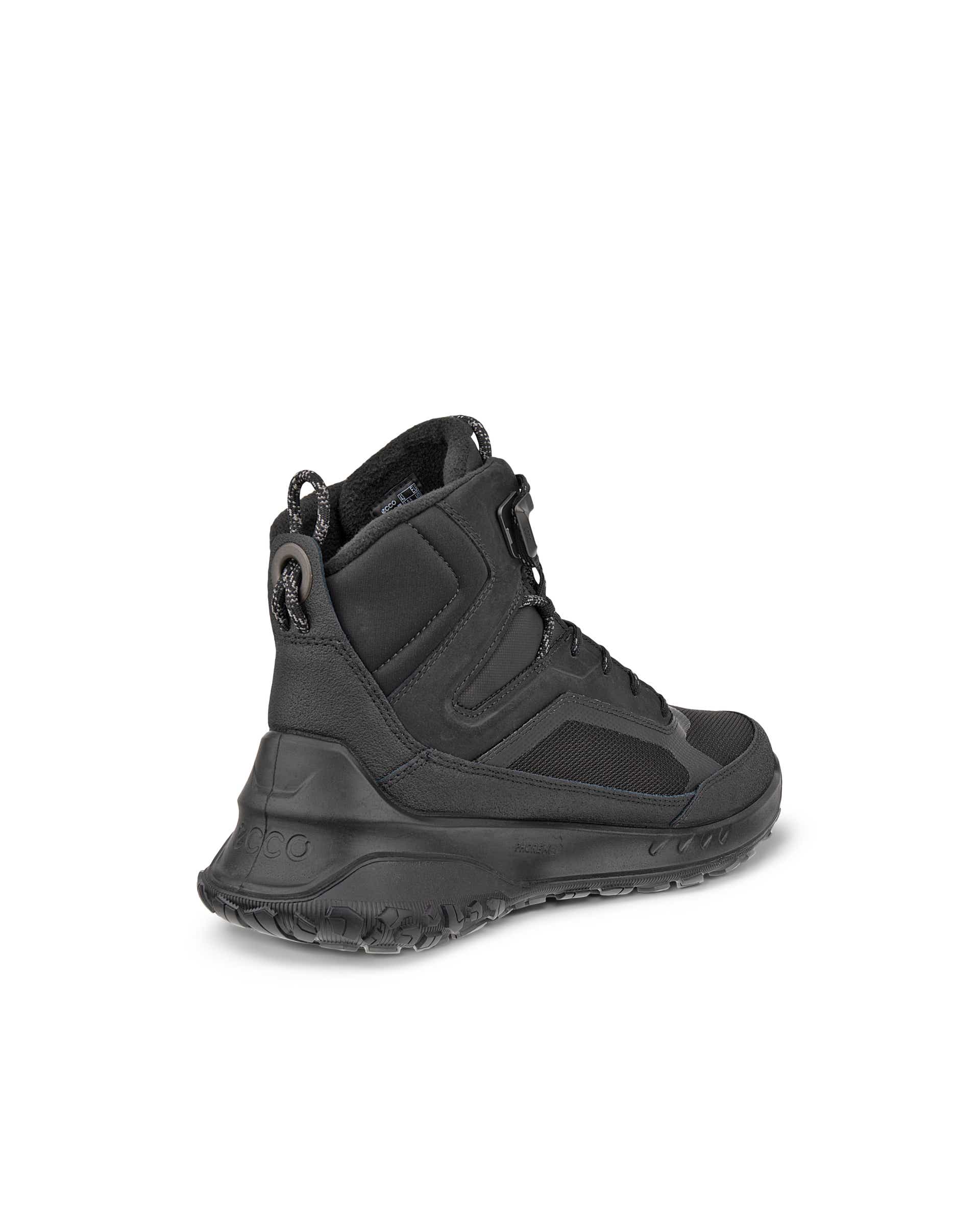 Men's ECCO® ULT-TRN Nubuck Waterproof Sneaker Boot - Black - Back