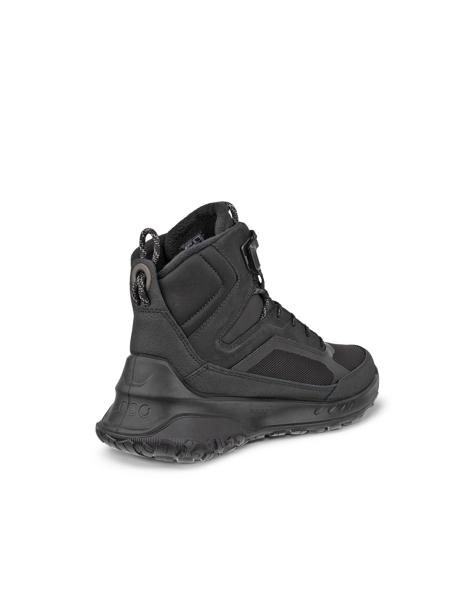 Men's ECCO® ULT-TRN Nubuck Waterproof Sneaker Boot - Black - Back