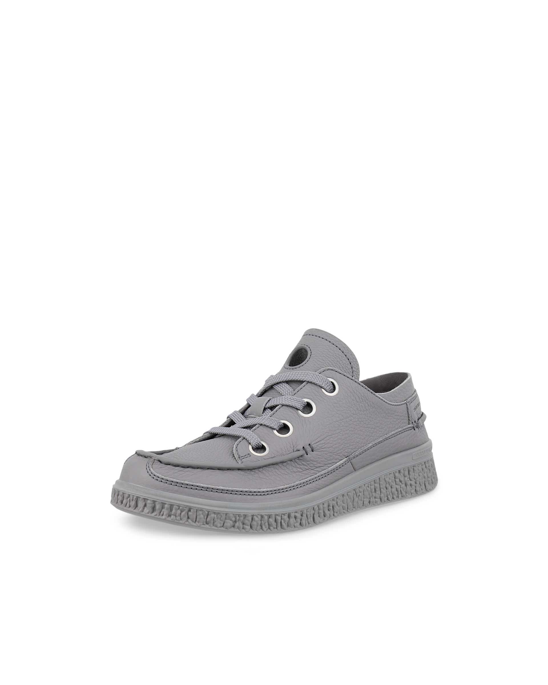 Men's ECCO® WALKER 3.0 Leather Moc-Toe Shoe - Grey - Main