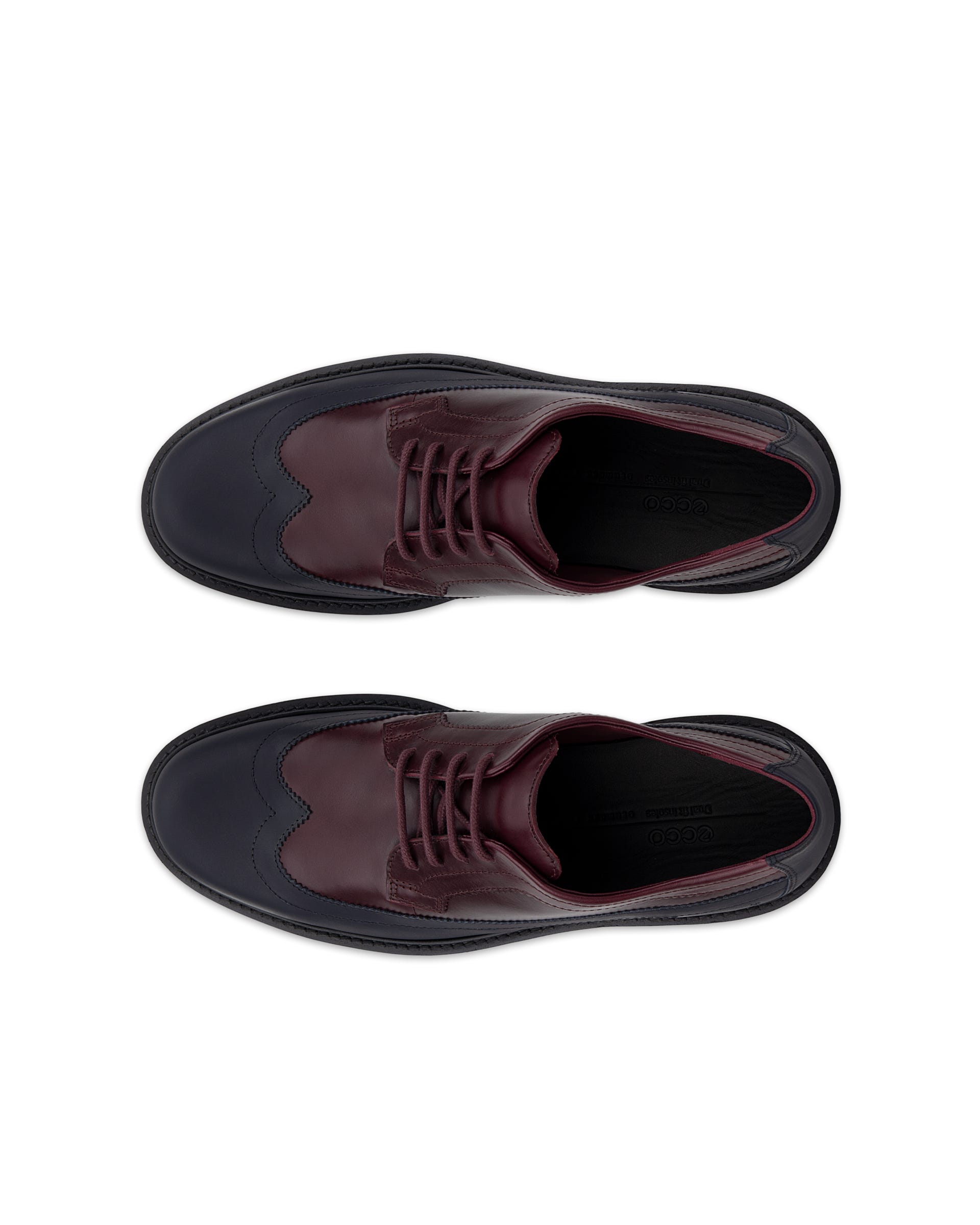 ECCO® METROPOLE OSLO derbies en cuir pour femme - Rouge - Top left pair