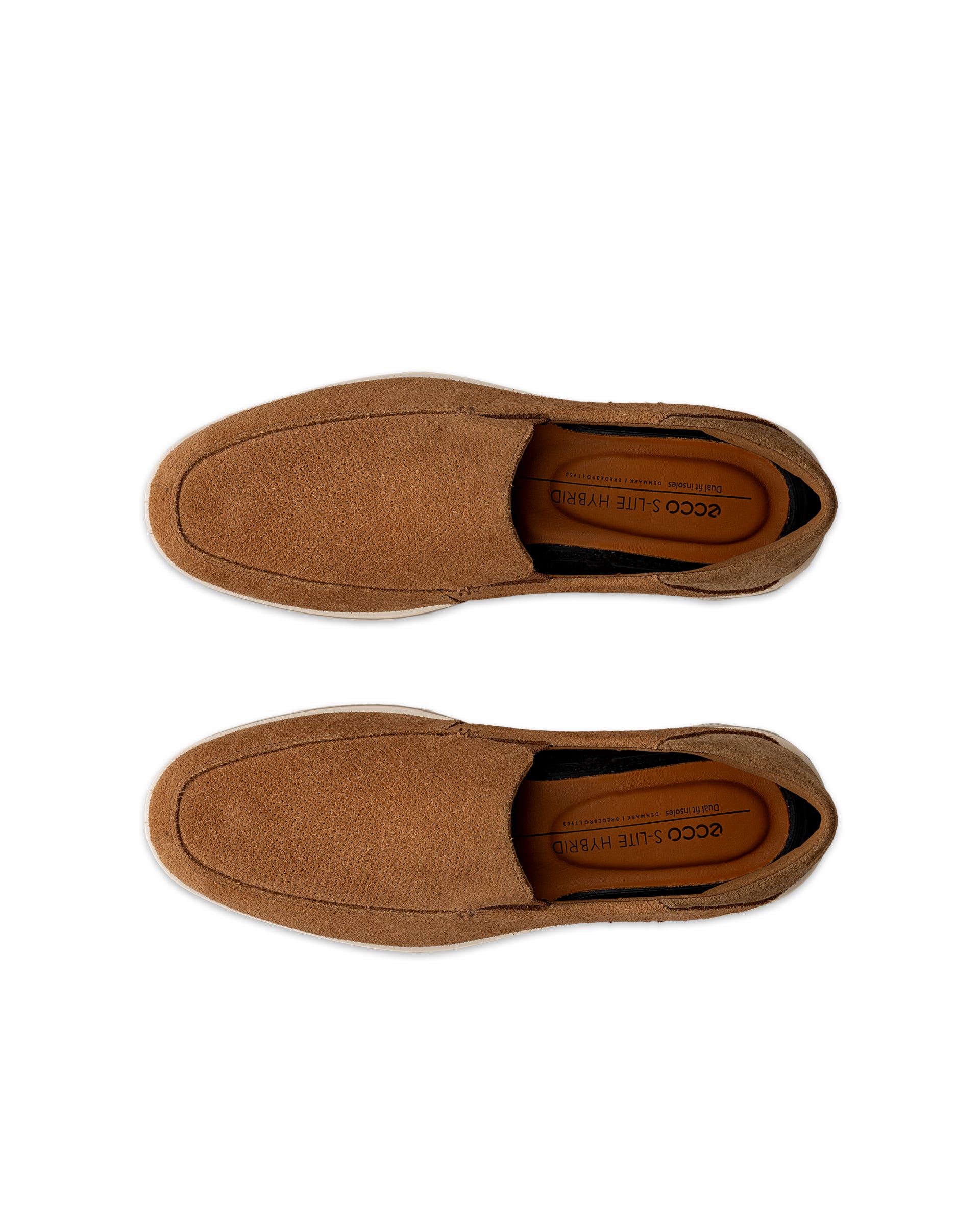 Men's ECCO® S Lite Hybrid Suede Slip-On - Brown - Top left pair