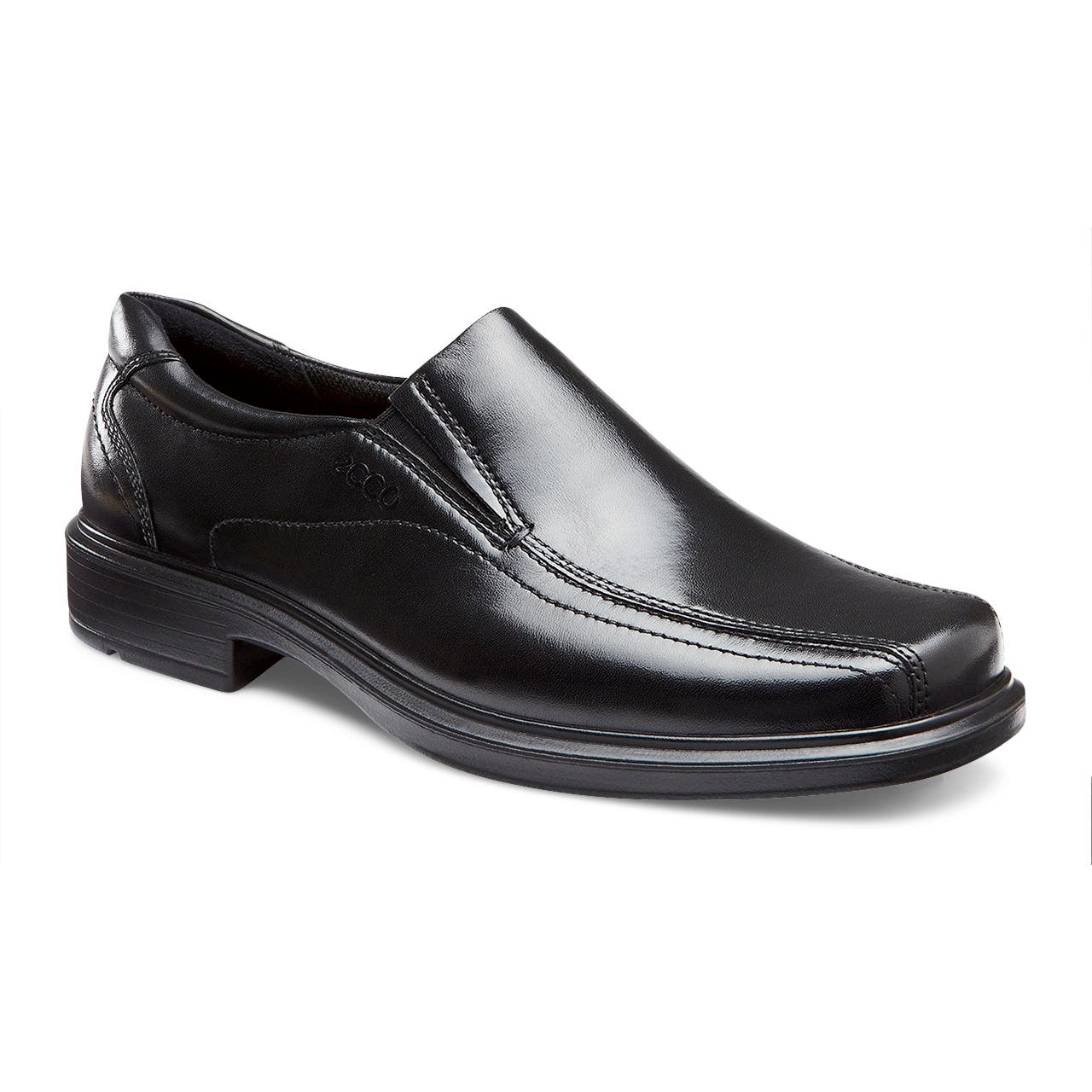 Men's ECCO® Helsinki Leather Slip-On Dress Shoe - Black - Main