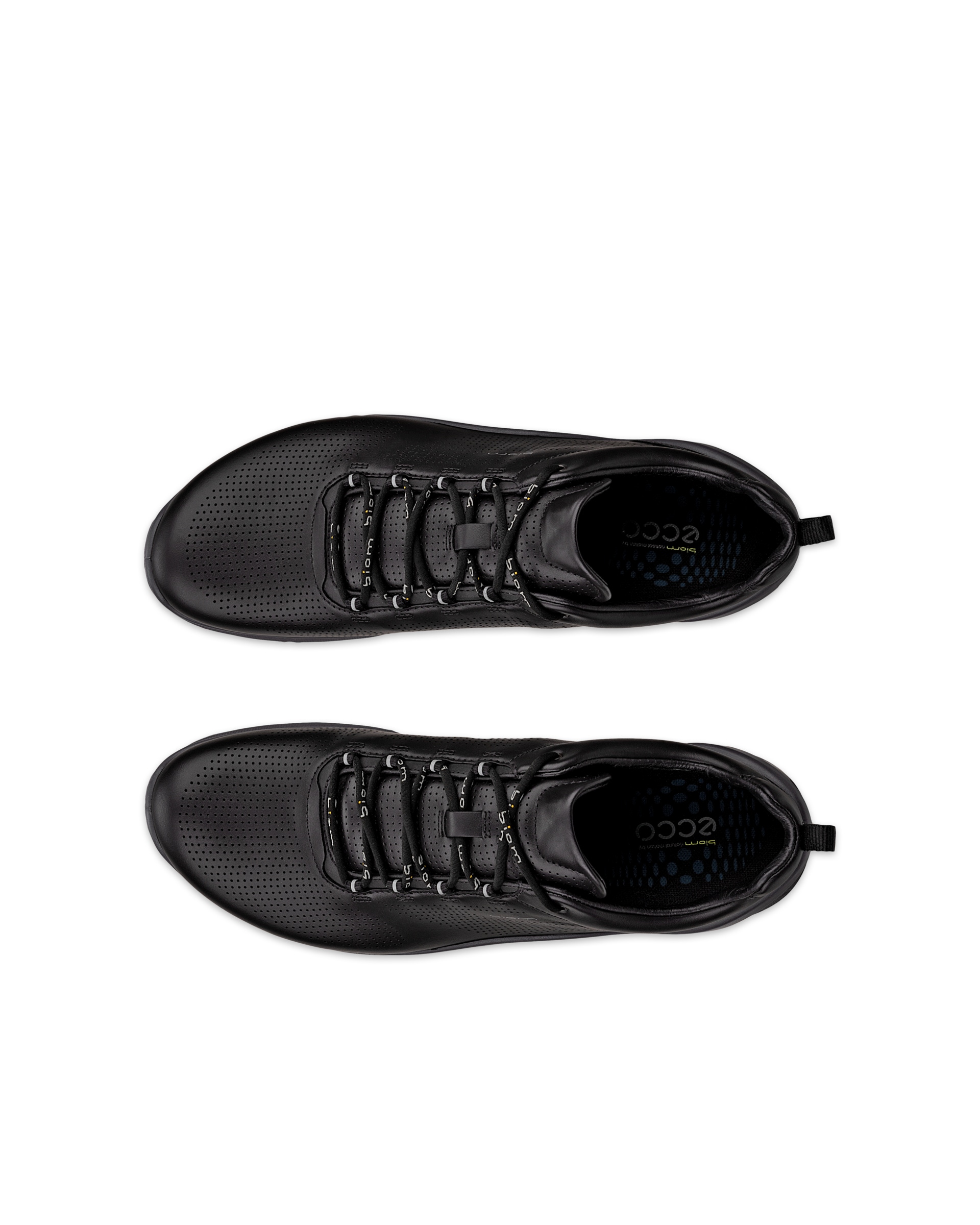Men's ECCO® Biom Fjuel Leather Outdoor Sneaker - Black - Top left pair