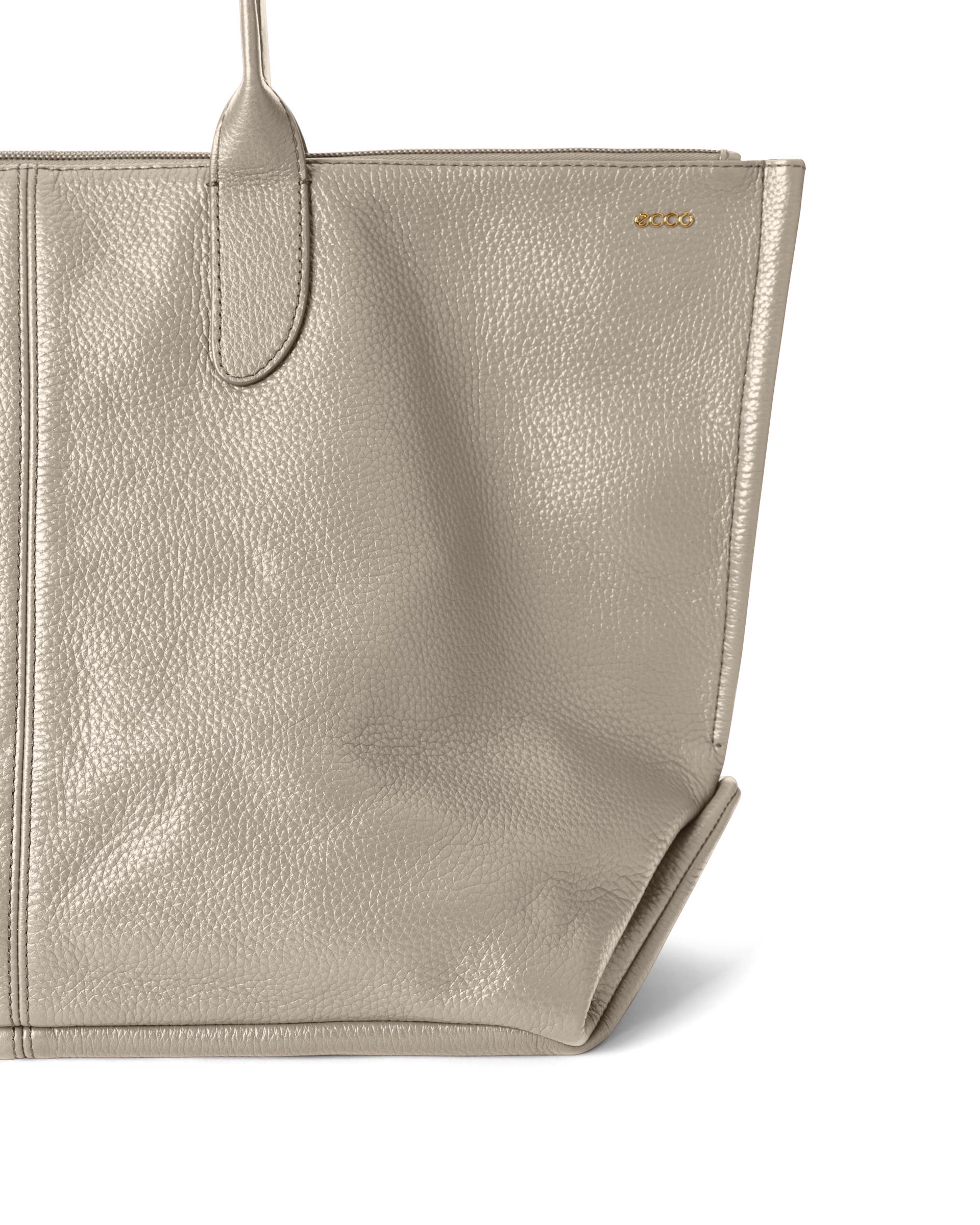 Skórzana torba shopper ECCO® Tote - Beżowy - Detail-2