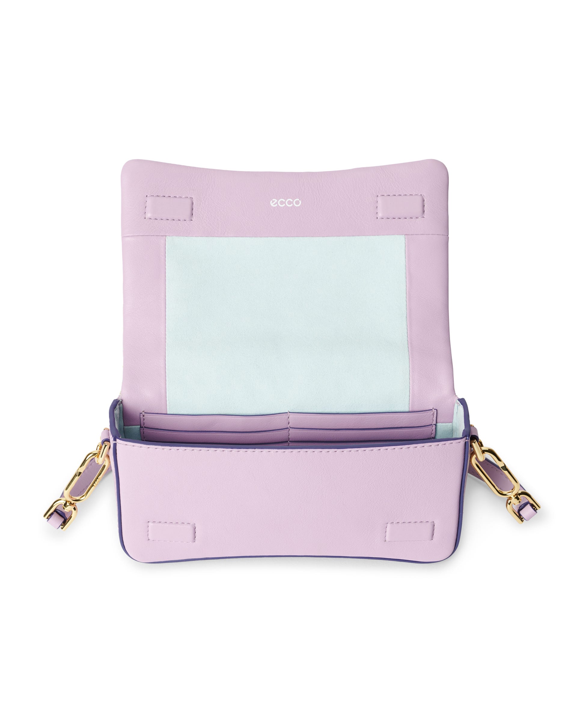 ECCO Pinch Small Quilted Wave レザーショルダーバッグ - パープル - Inside