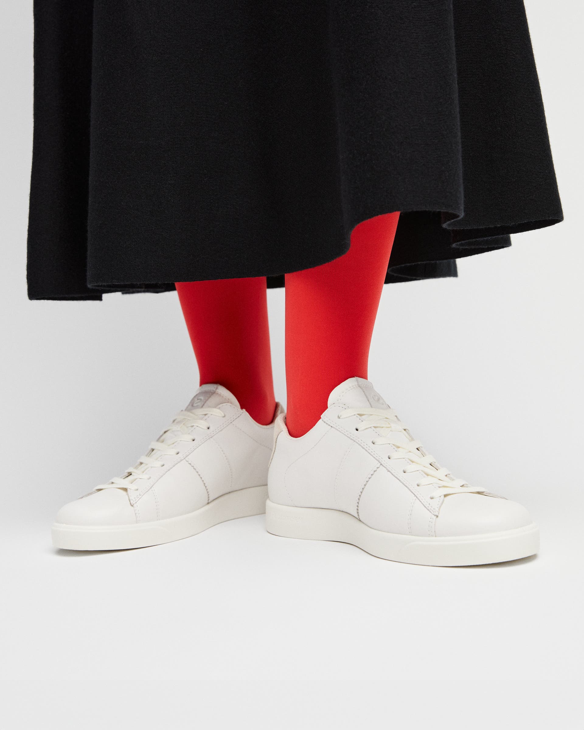 ECCO® Street Lite Dames leren sneaker - Wit - Lifestyle image-1