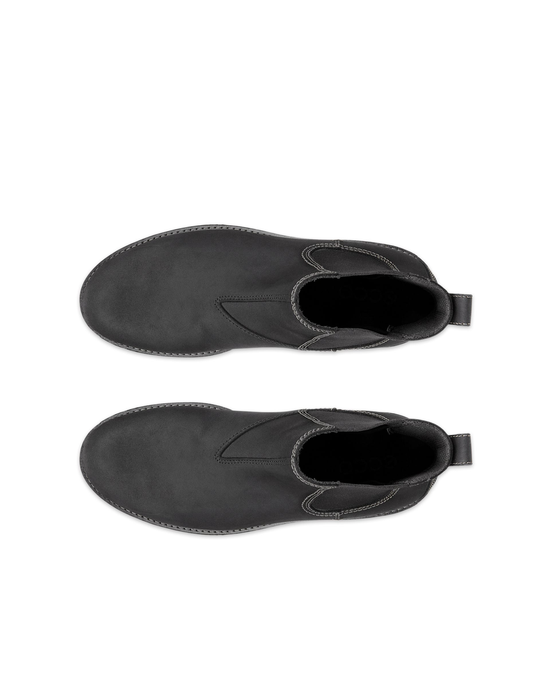 Men's ECCO® CHARLESTOWN Nubuck Chelsea Boot - Black - Outside