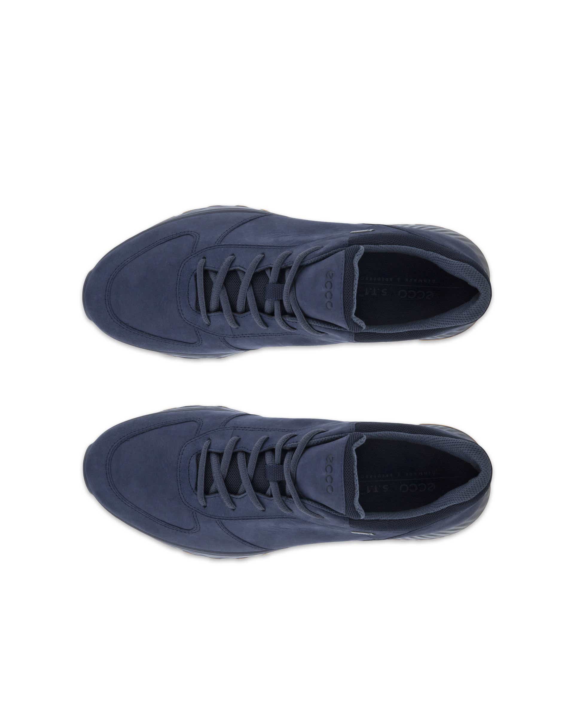 ECCO® Exostride Outdoor nubucksneaker med Gore-Tex herr - Blå - Top left pair