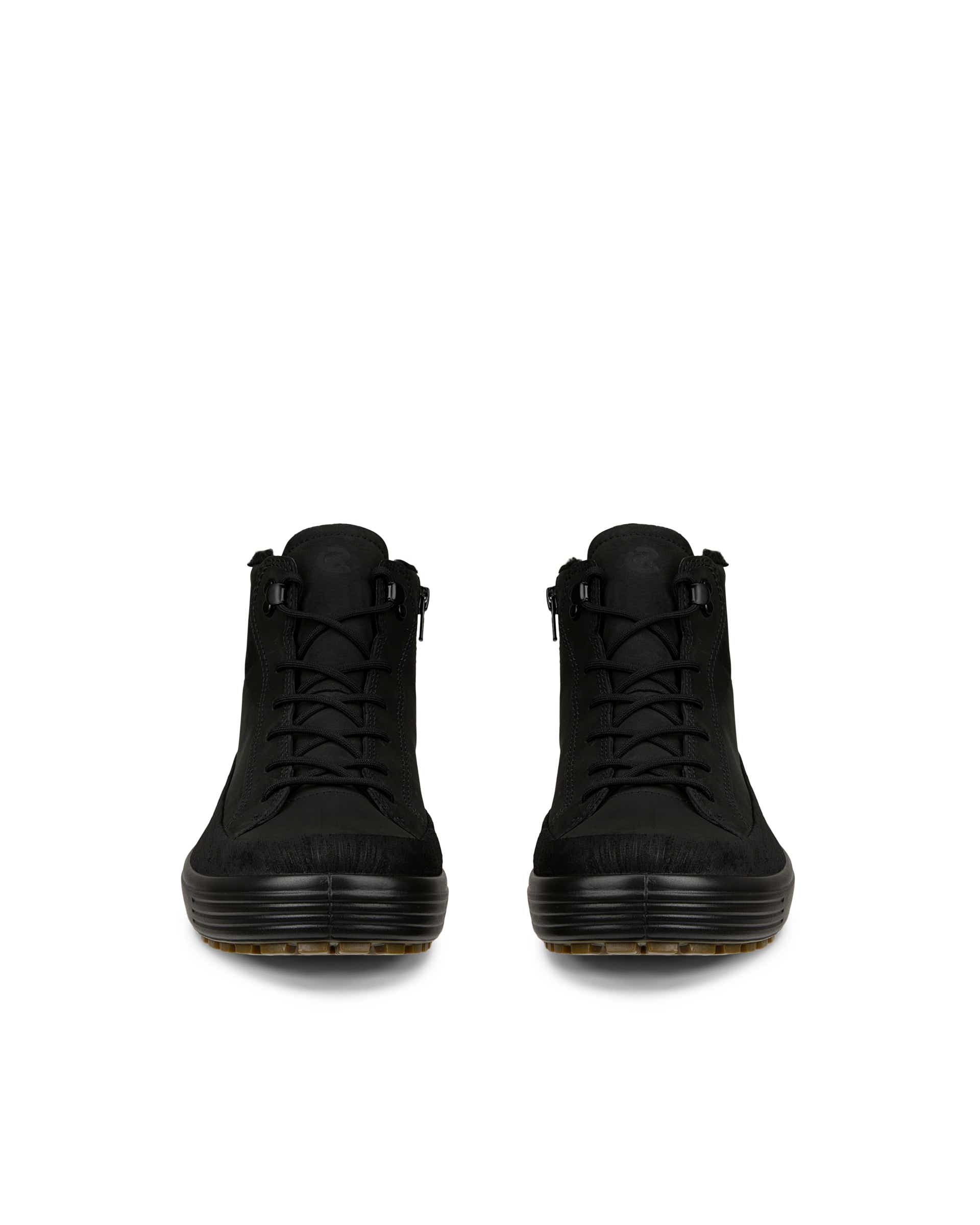 Pánske kožené stredne vysoké čižmy Gore-Tex ECCO® Soft 7 Tred - Čierna - Front pair