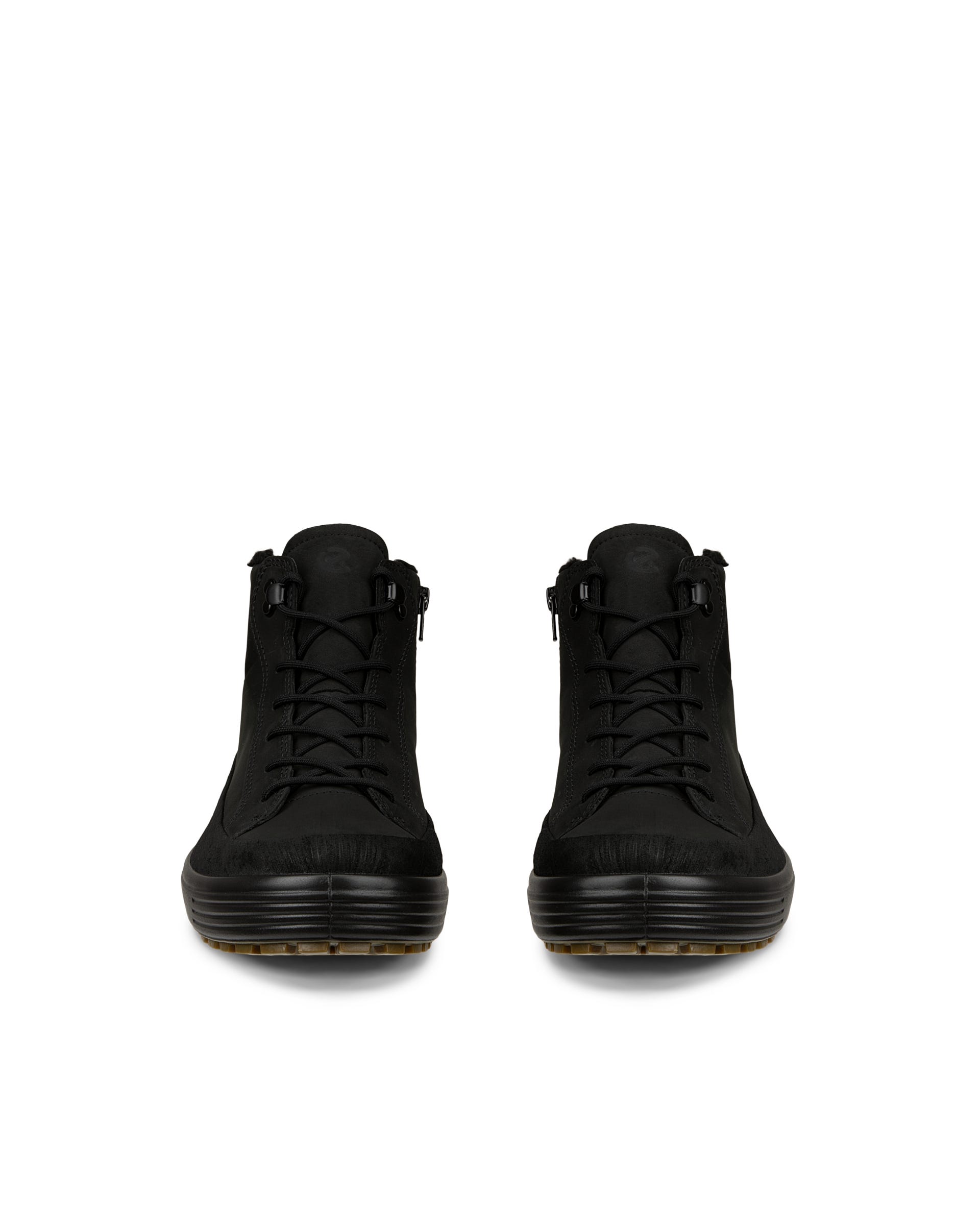 ECCO® Soft 7 Tred mellemhøj Gore-Tex støvle i læder til herrer - Sort - Front pair